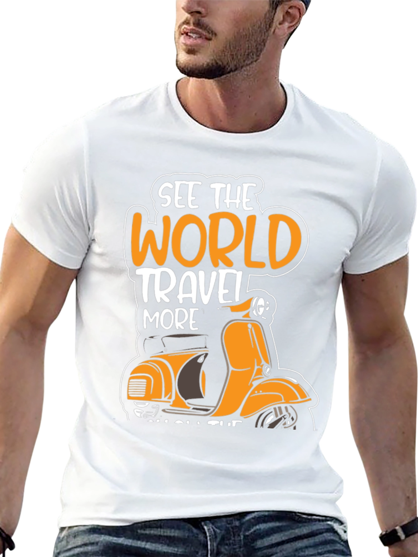 See the World Travel More Scooter T-Shirt
