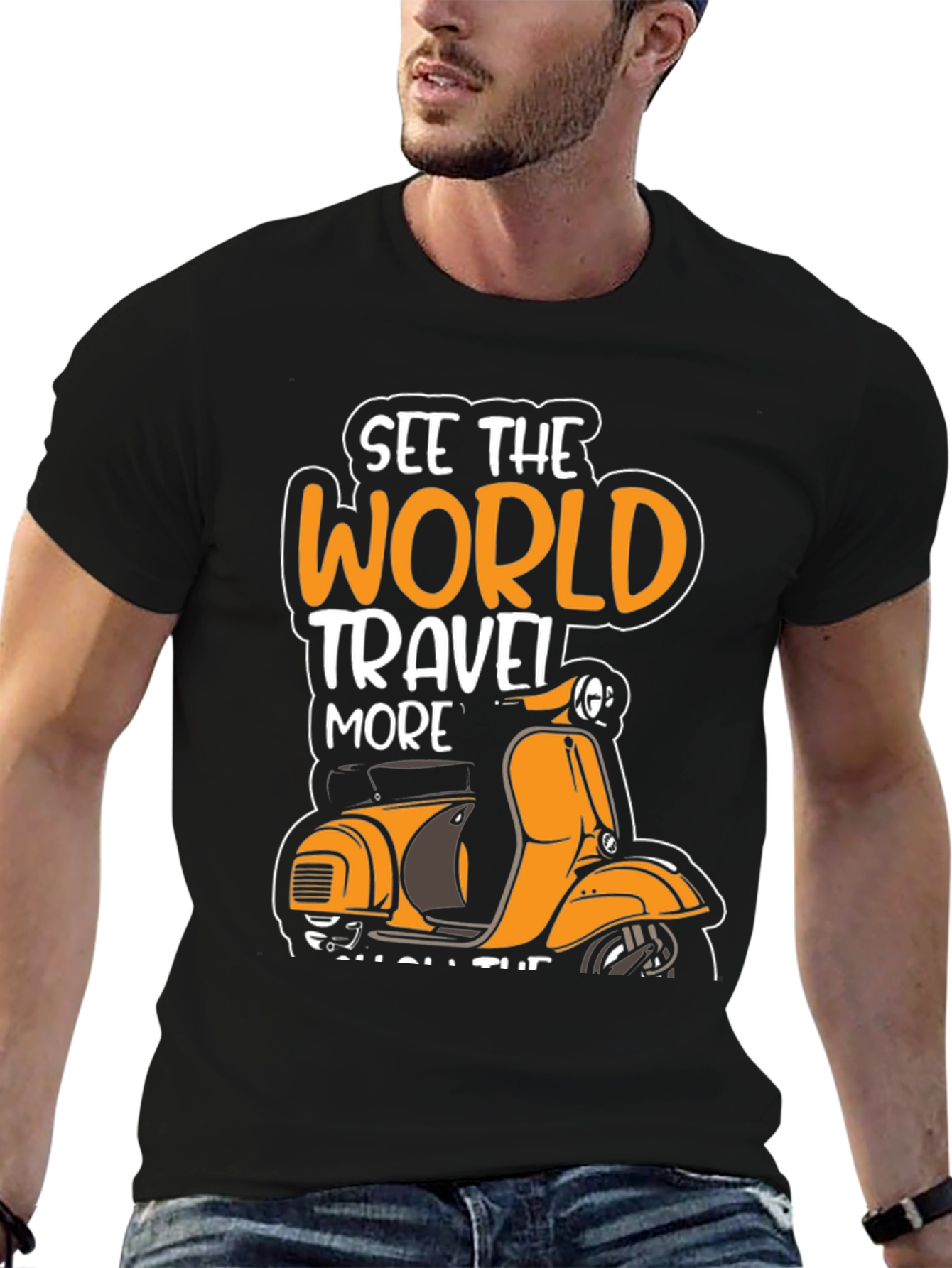 See the World Travel More Scooter T-Shirt