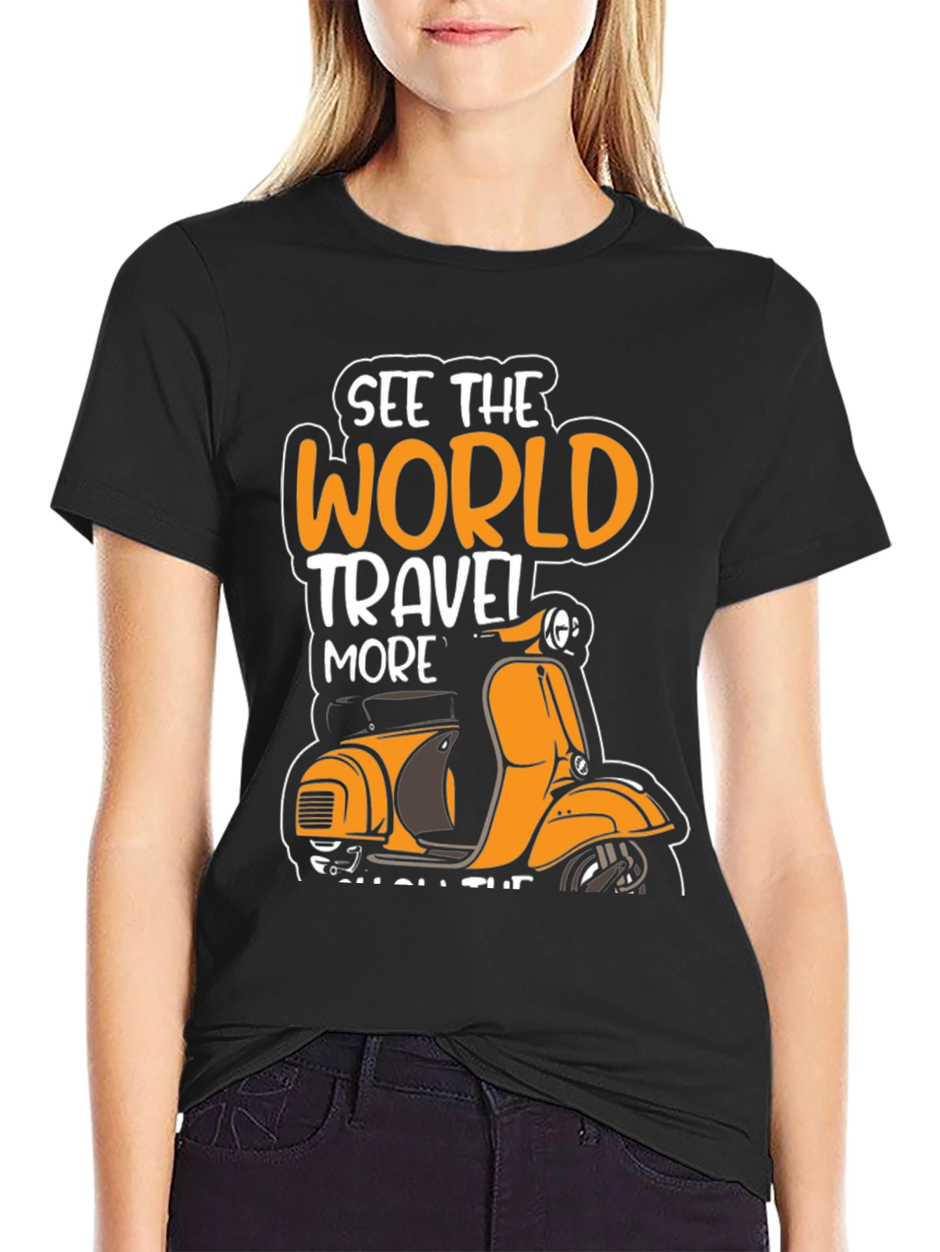 See the World Travel More Scooter T-Shirt