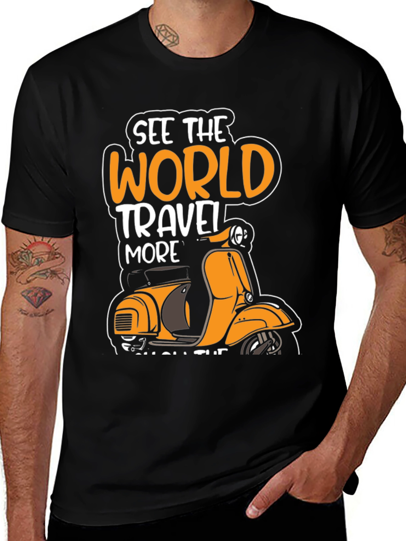 See the World Travel More Scooter T-Shirt