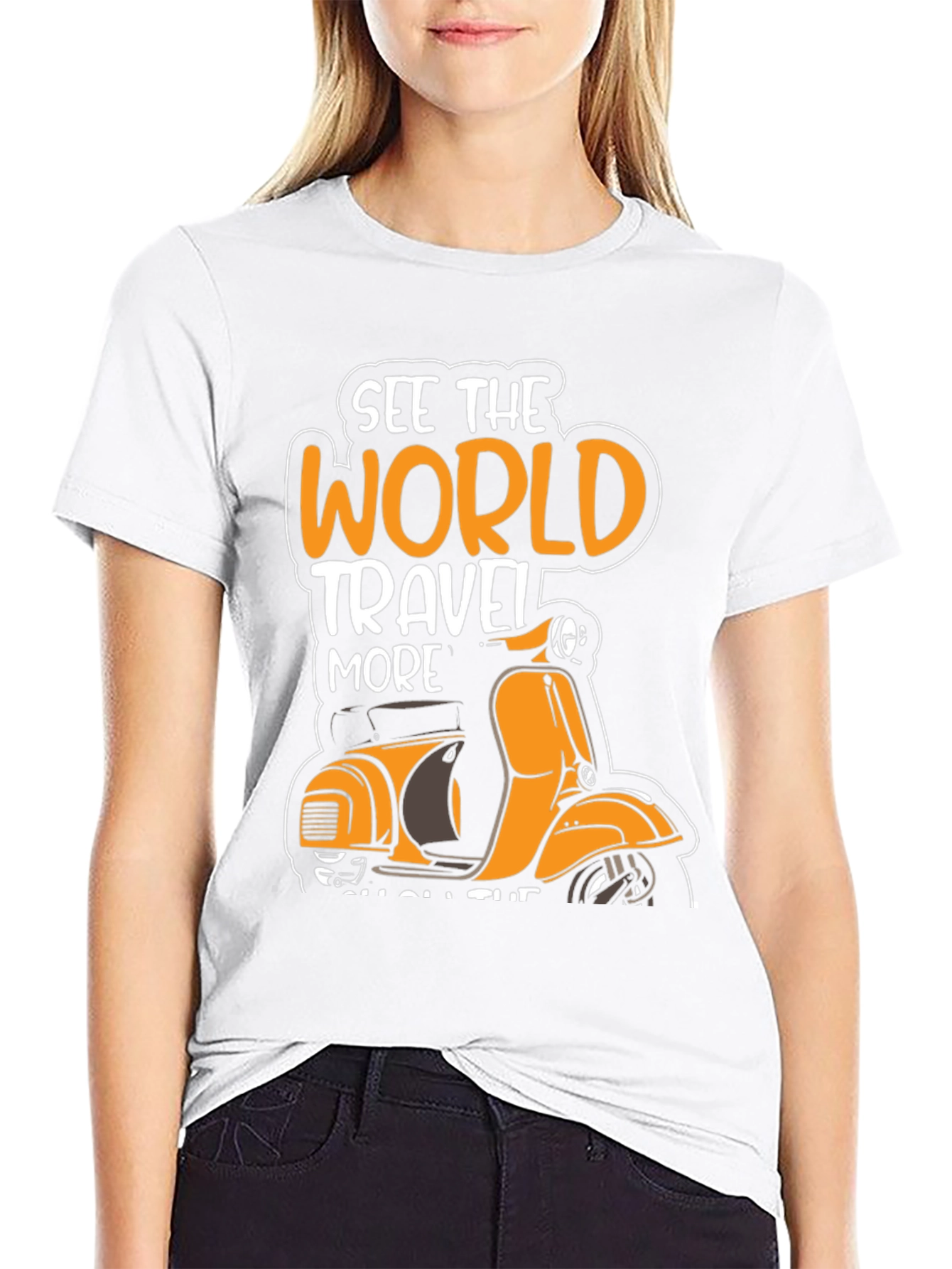 See the World Travel More Scooter T-Shirt