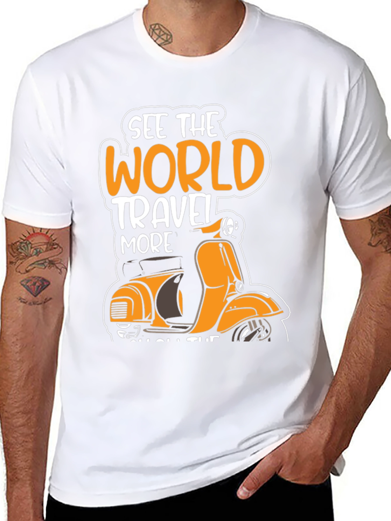 See the World Travel More Scooter T-Shirt