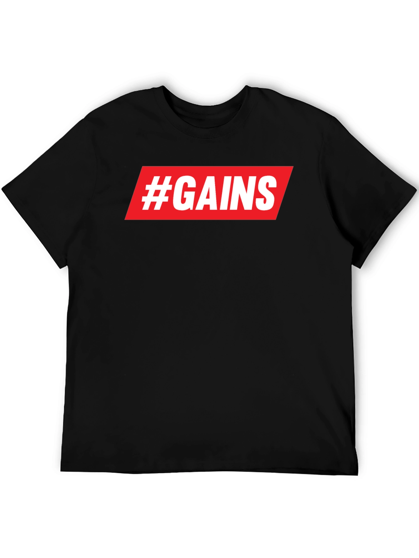 #GAINS Graphic Tee - Gym & Fitness Shirt