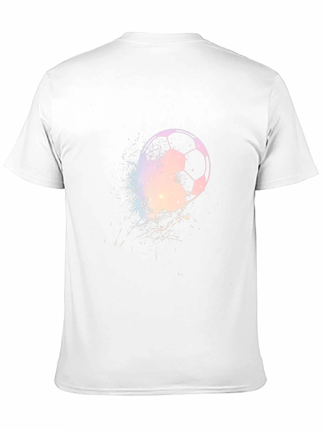 Soccer Ball Graphic Print Mens Black T-Shirt