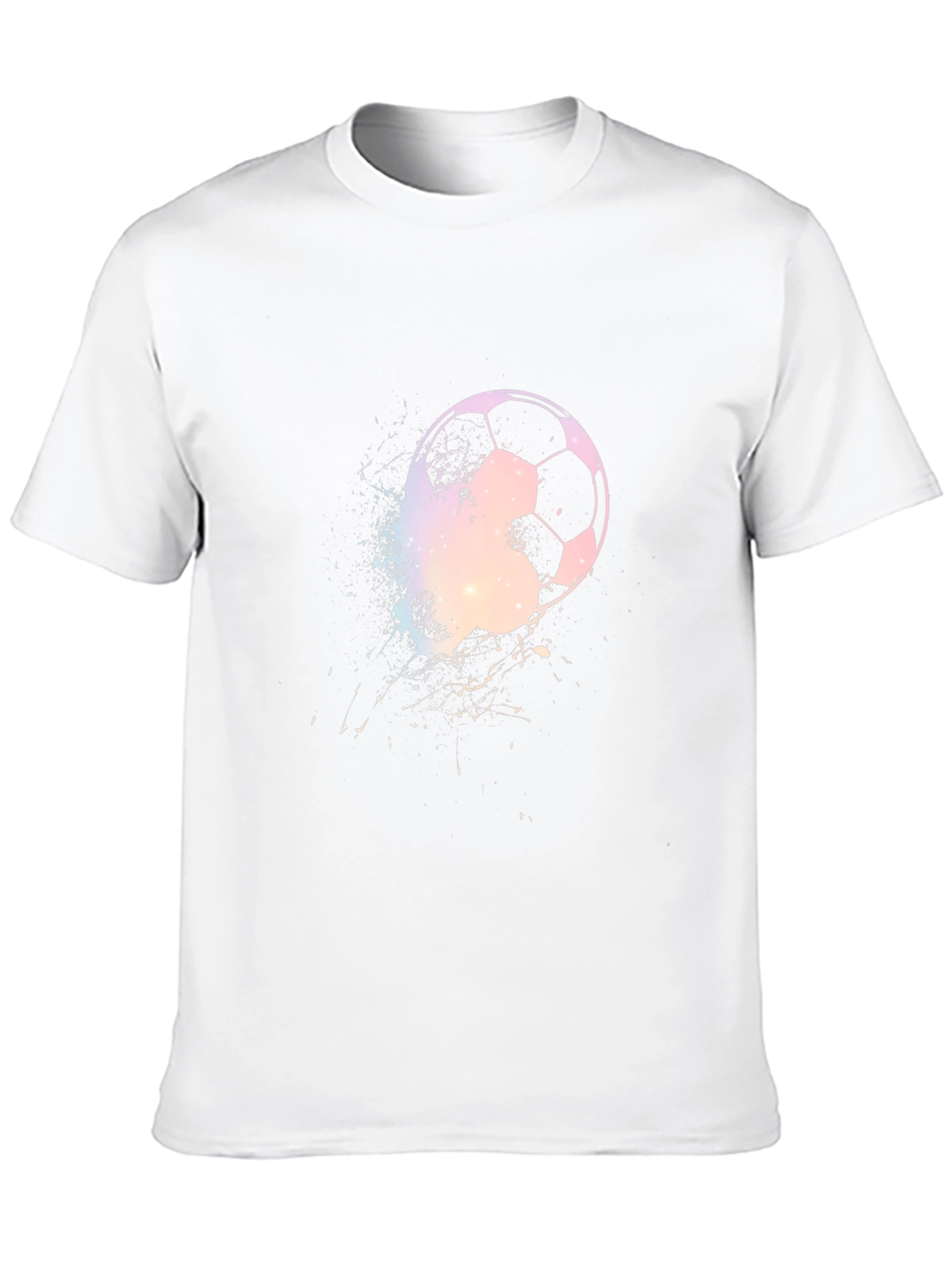 Soccer Ball Graphic Print Mens Black T-Shirt
