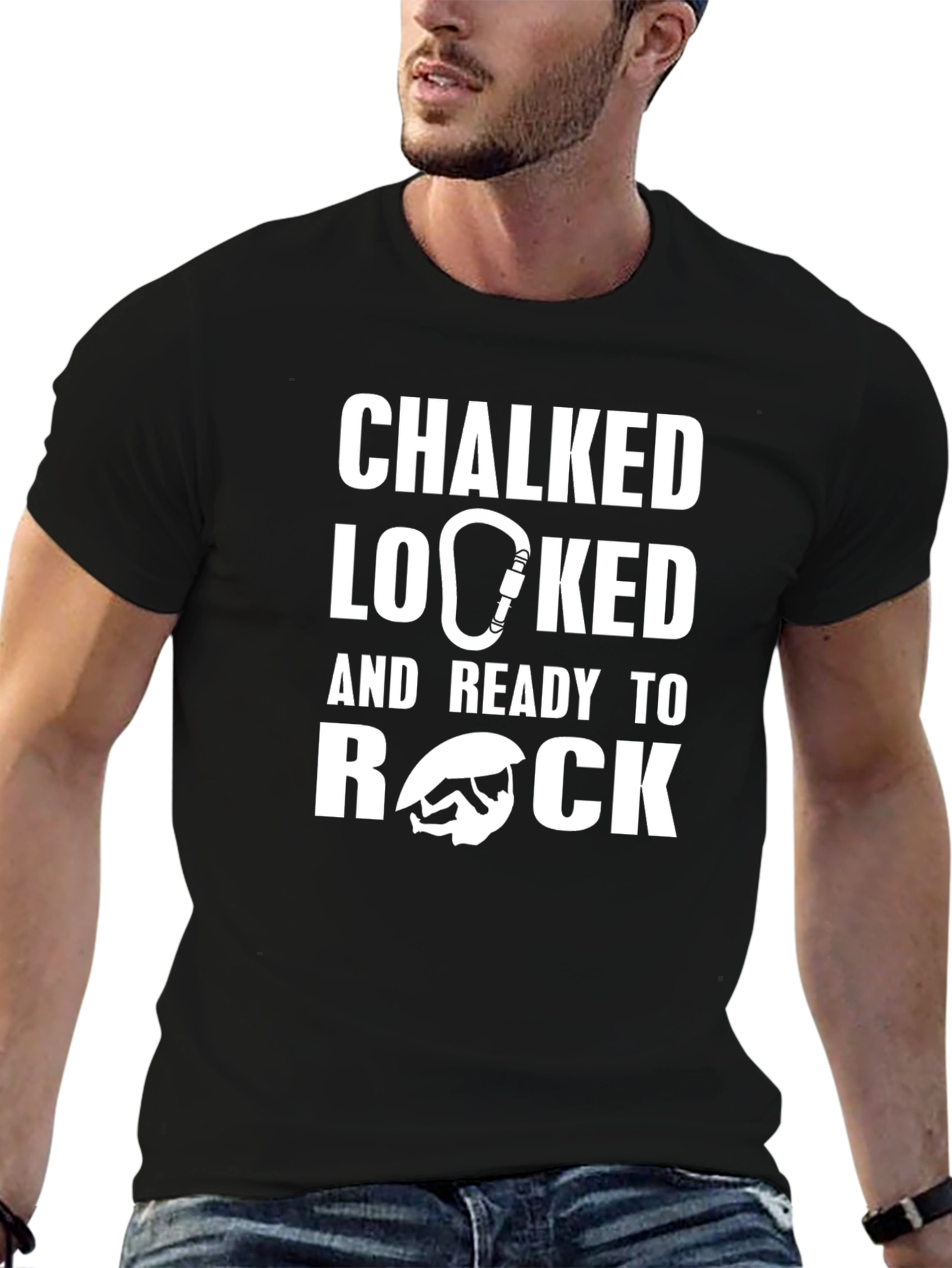 Chalked Locked and Ready to Rock Climbing T-Shirt