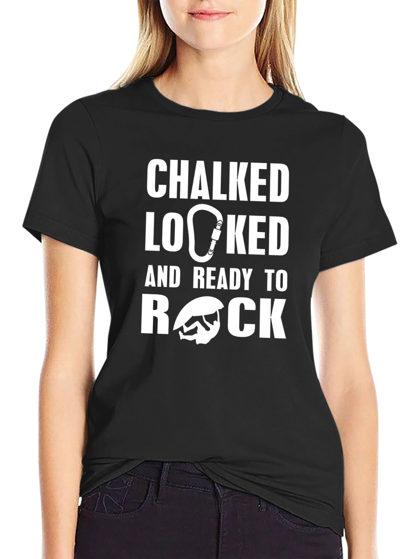 Chalked Locked and Ready to Rock Climbing T-Shirt