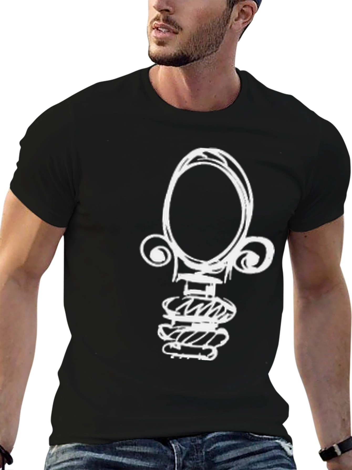 Abstract Graphic T-Shirt - Modern Black Tee