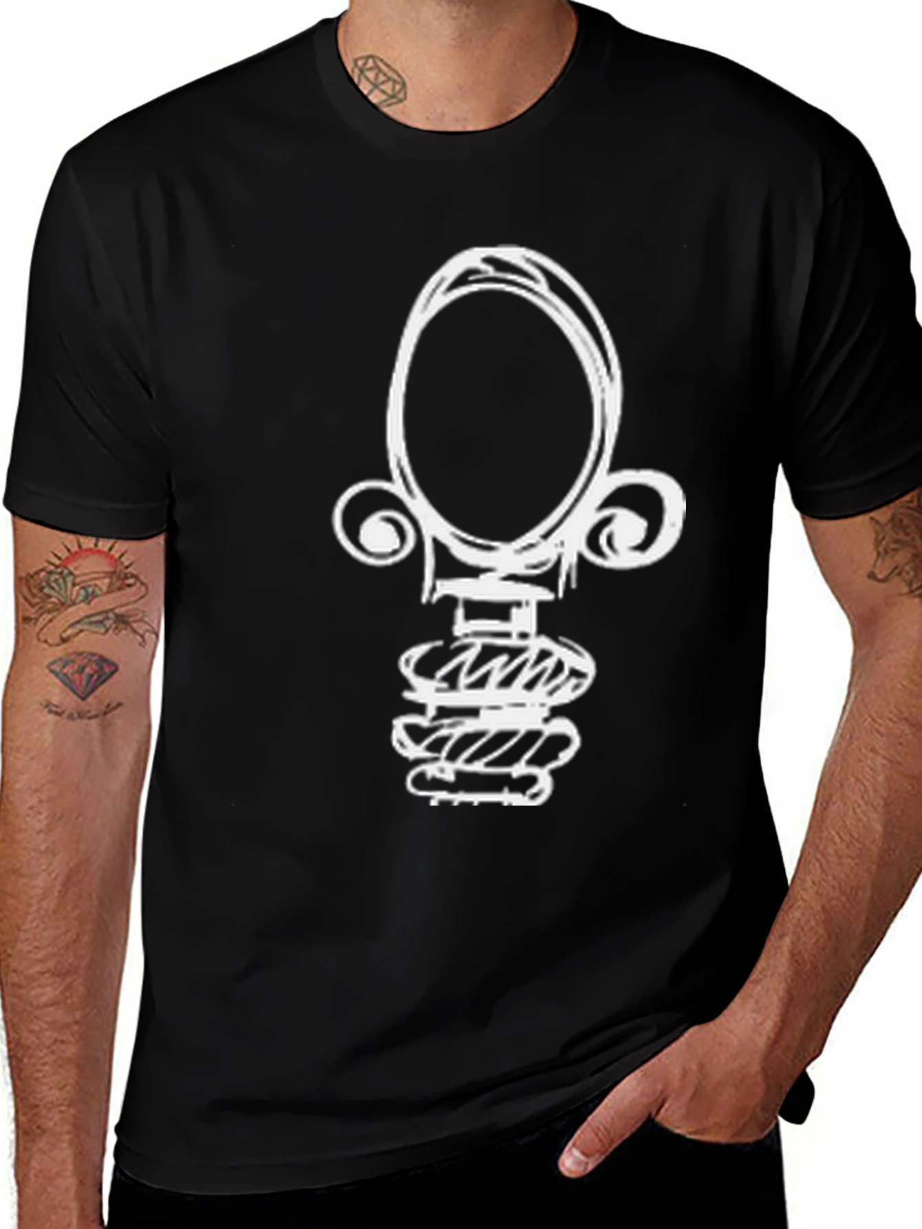 Abstract Graphic T-Shirt - Modern Black Tee