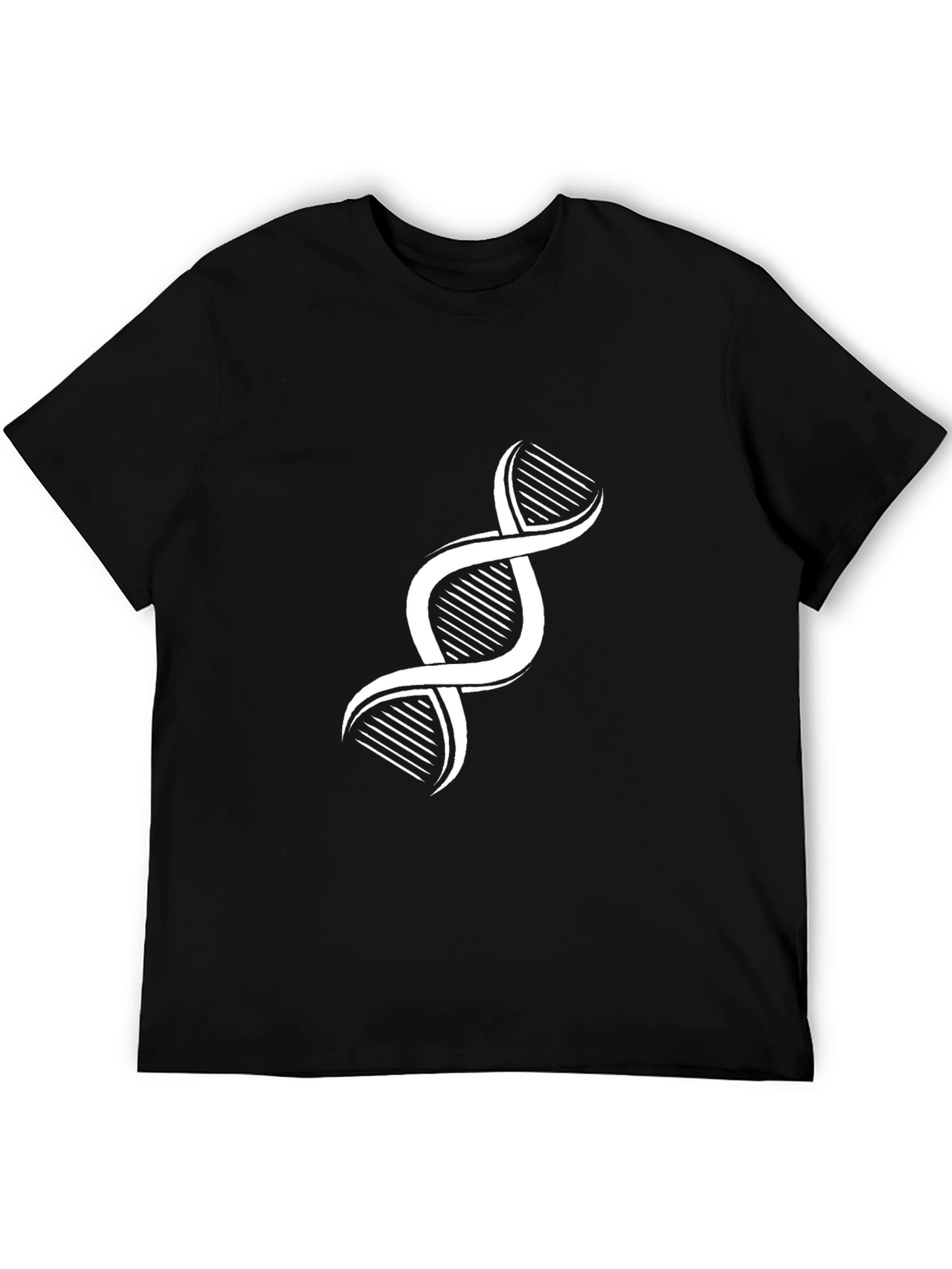 DNA Graphic Print Black T-Shirt