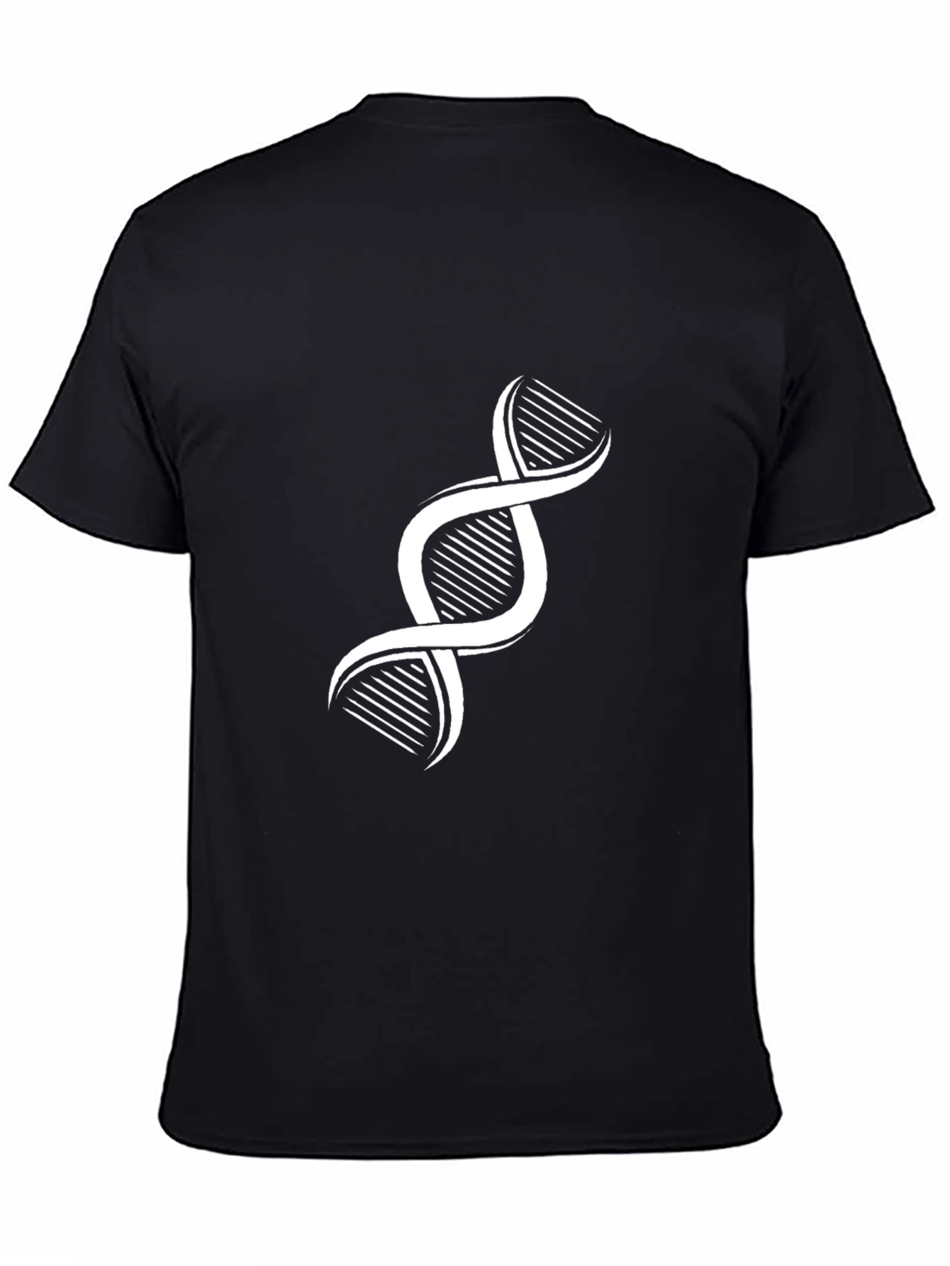 DNA Graphic Print Black T-Shirt