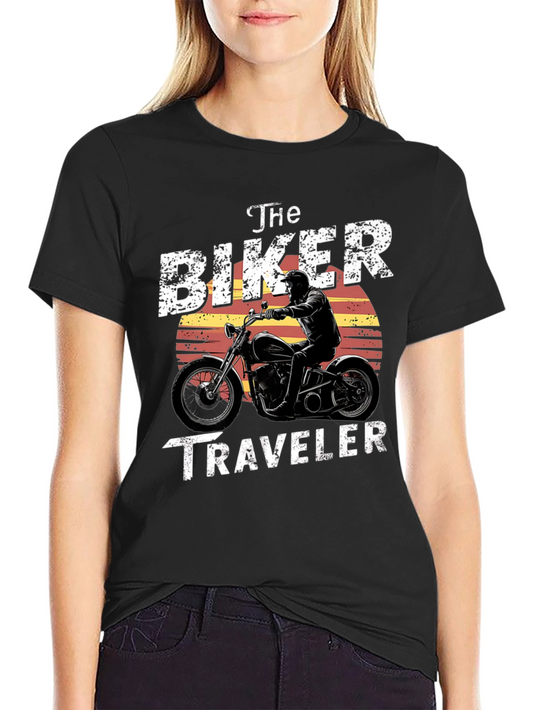 The Biker Traveler Graphic T-Shirt