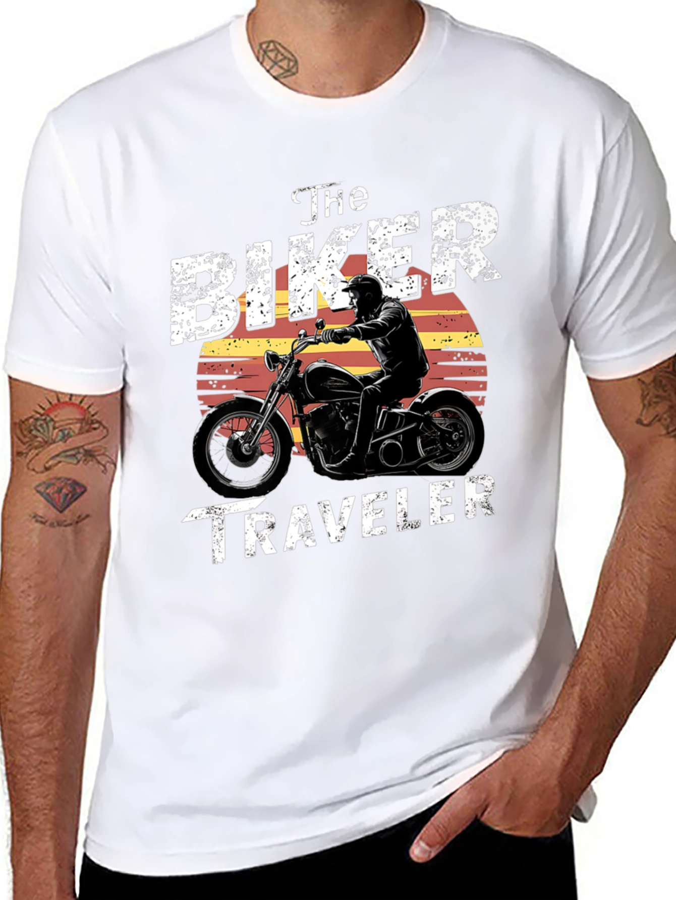 The Biker Traveler Graphic T-Shirt