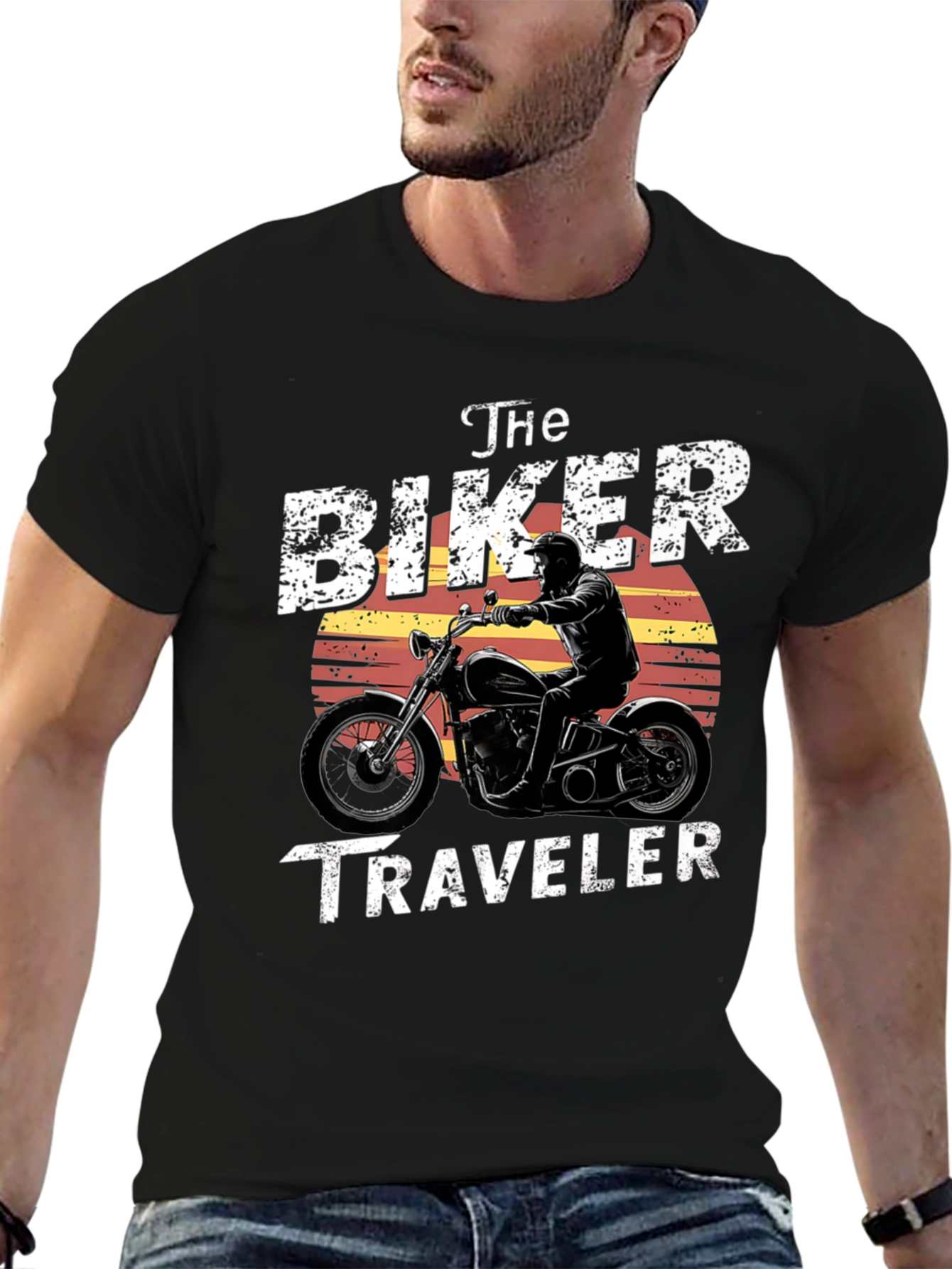 The Biker Traveler Graphic T-Shirt