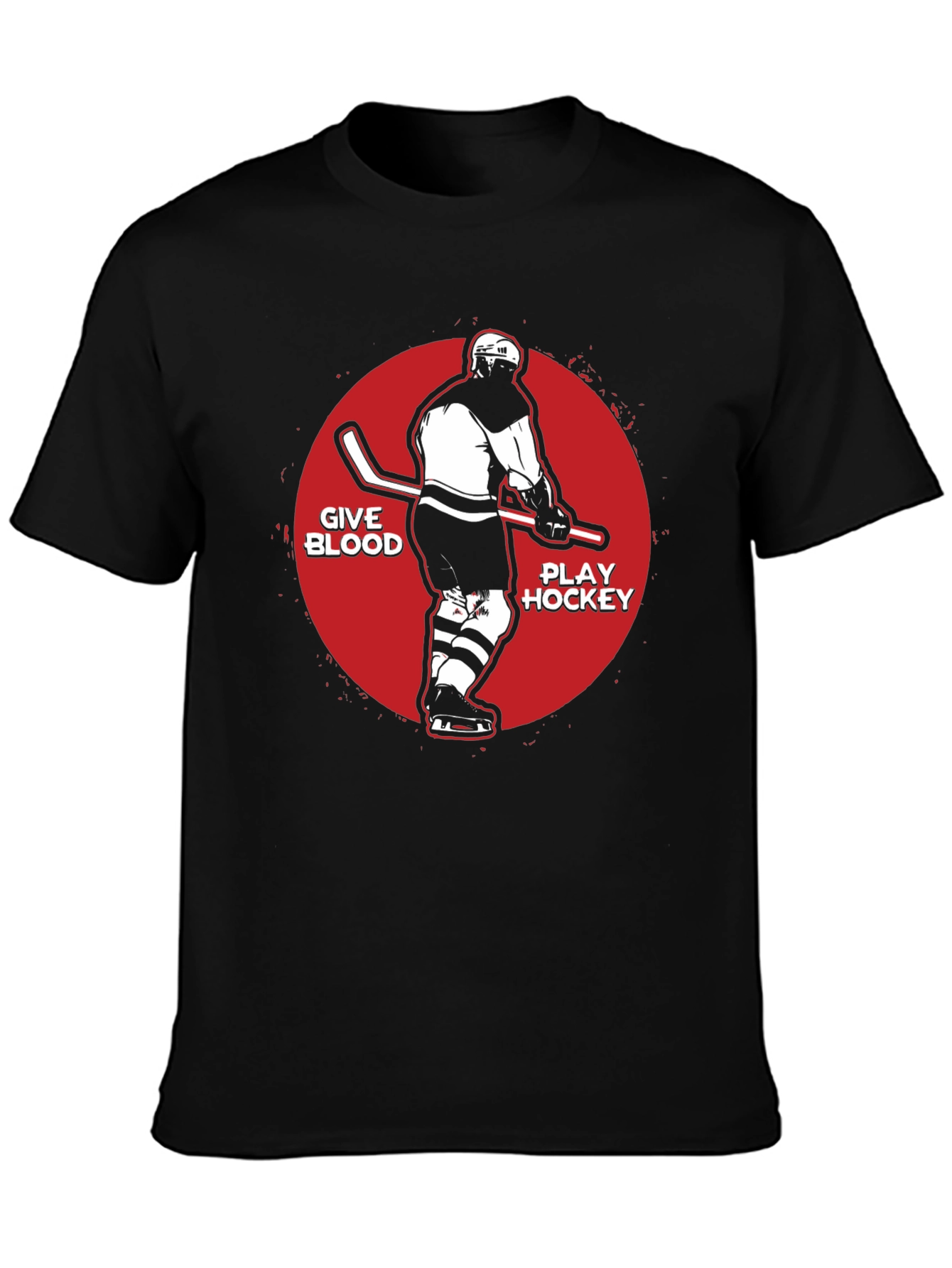 Give Blood Play Hockey Graphic Tee