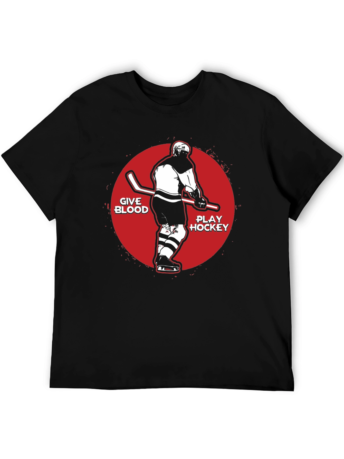 Give Blood Play Hockey Graphic Tee