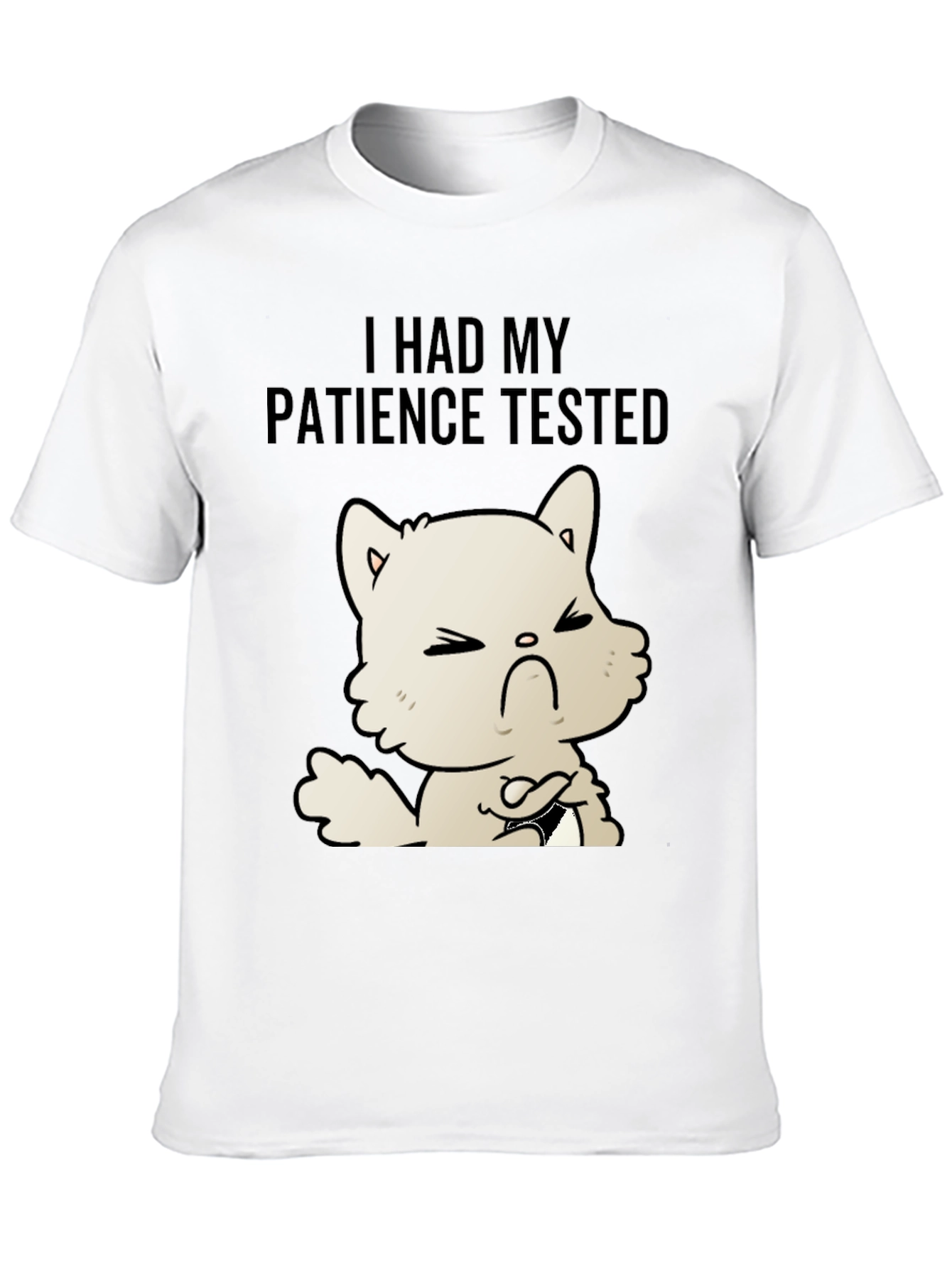 Patience Tested Cat T-Shirt - Unisex Black Tee