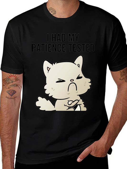 Patience Tested Cat T-Shirt - Unisex Black Tee