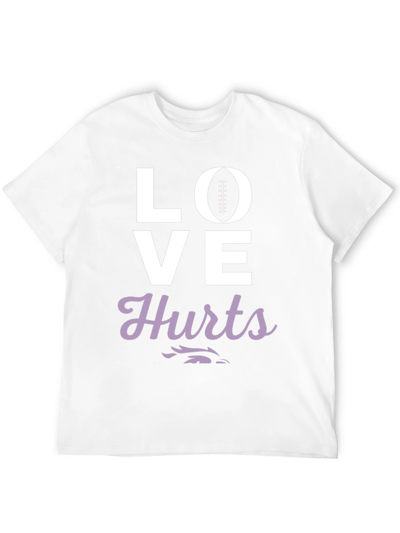 Love Hurts Football Graphic Tee - Black