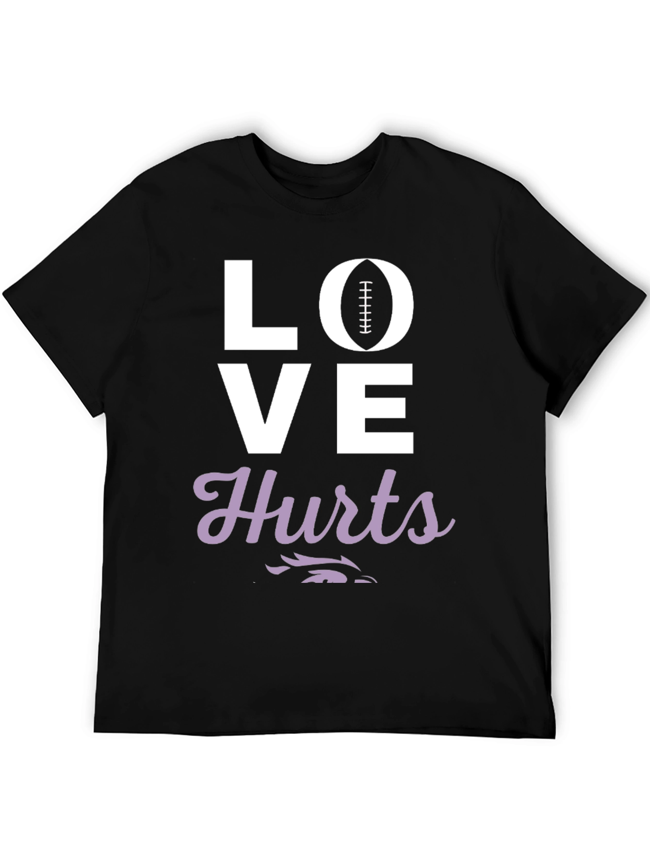 Love Hurts Football Graphic Tee - Black