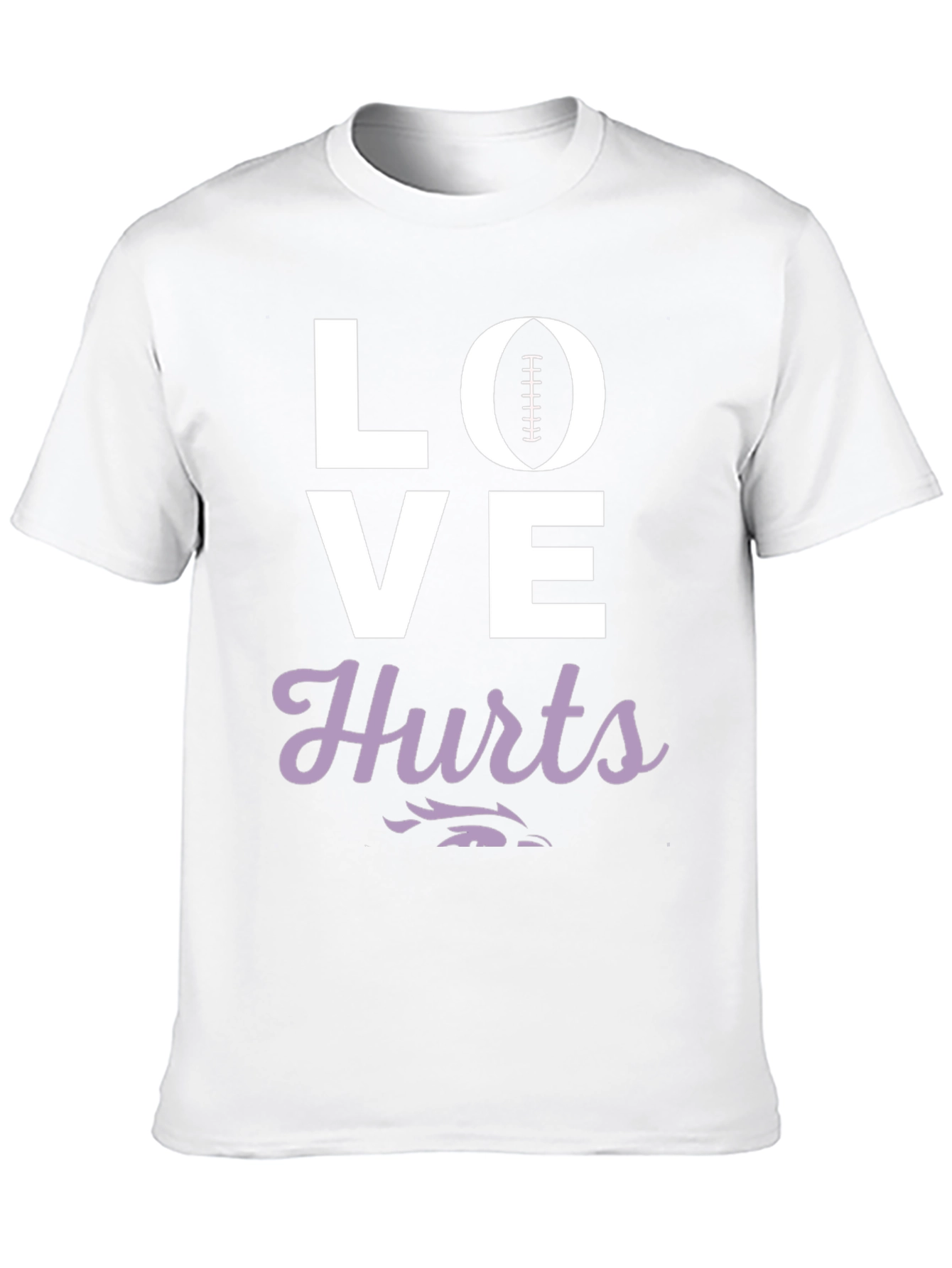 Love Hurts Football Graphic Tee - Black