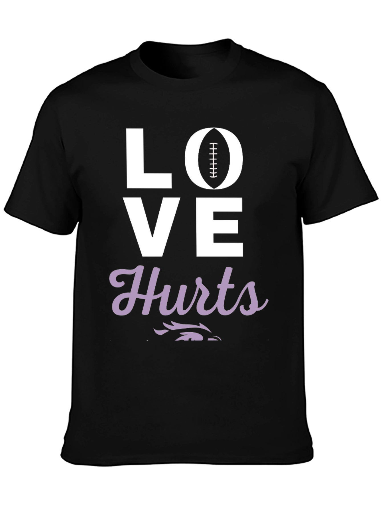 Love Hurts Football Graphic Tee - Black