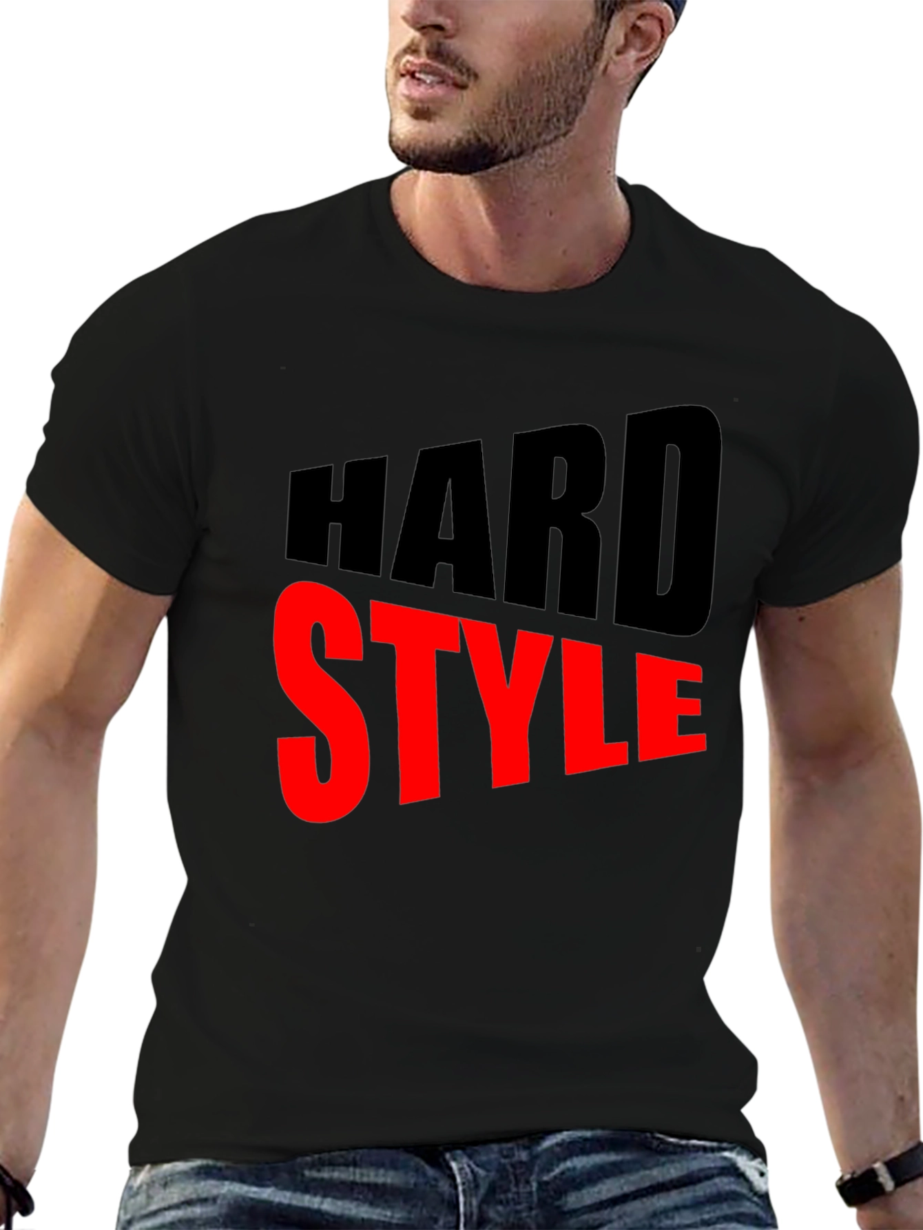 Hard Style Graphic Tee - Bold Black T-Shirt