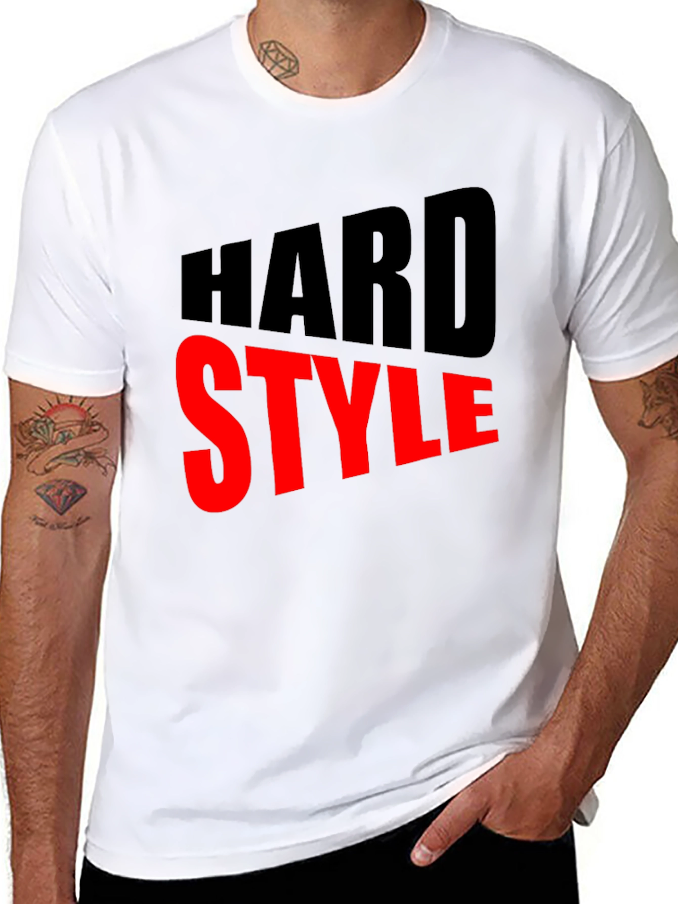 Hard Style Graphic Tee - Bold Black T-Shirt