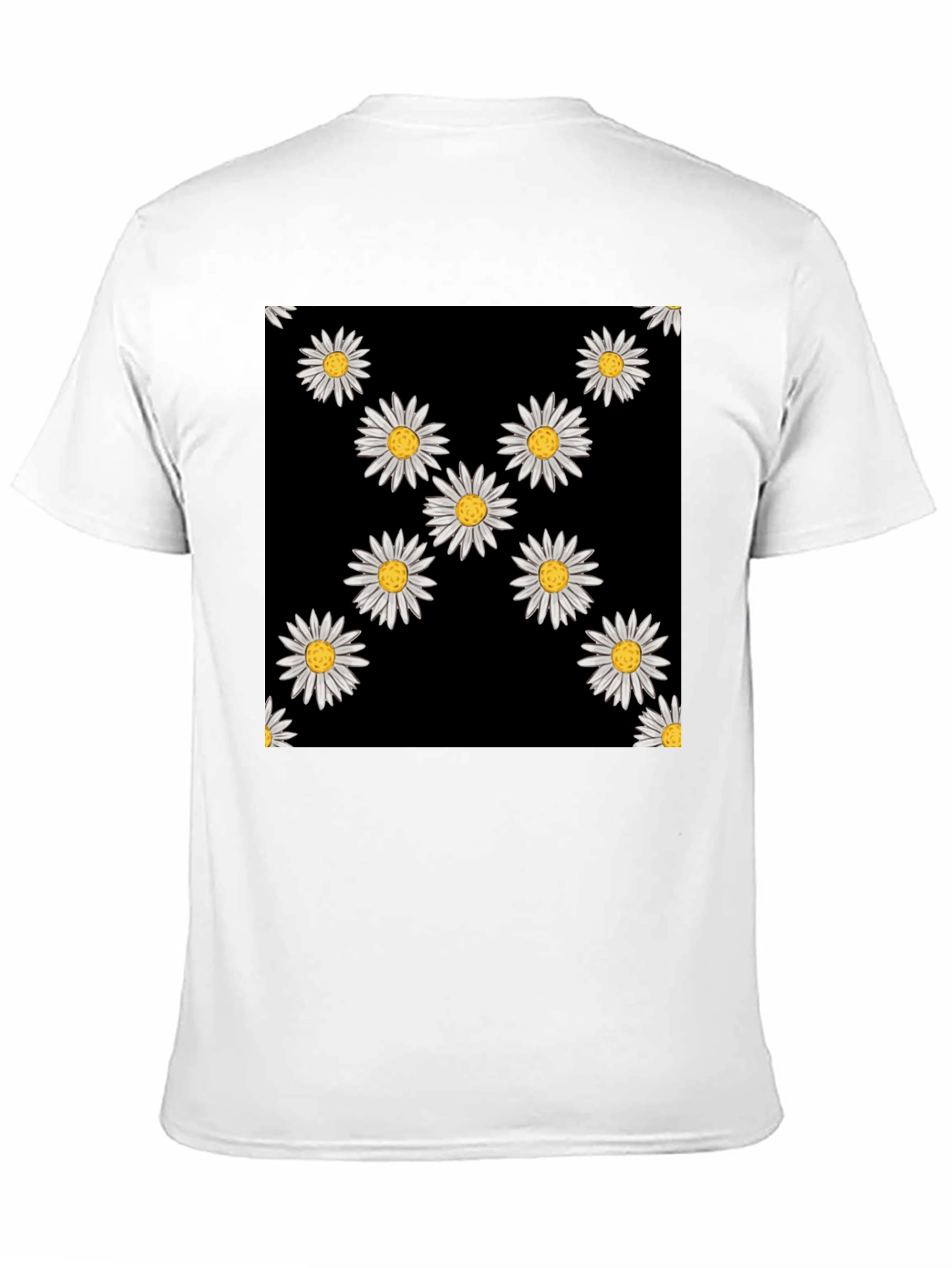 Daisy Print Black T-Shirt