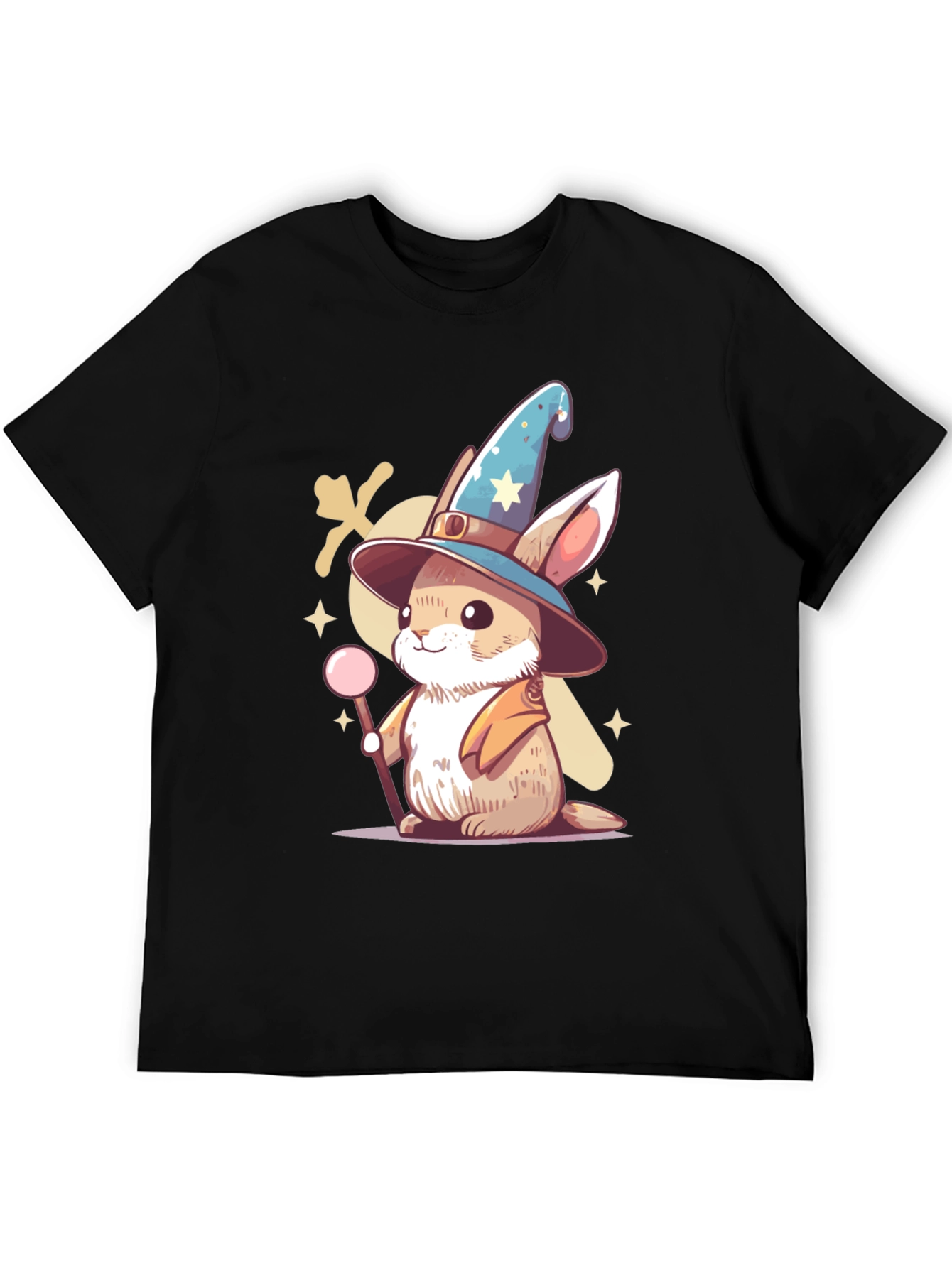 Wizard Bunny Black T-Shirt