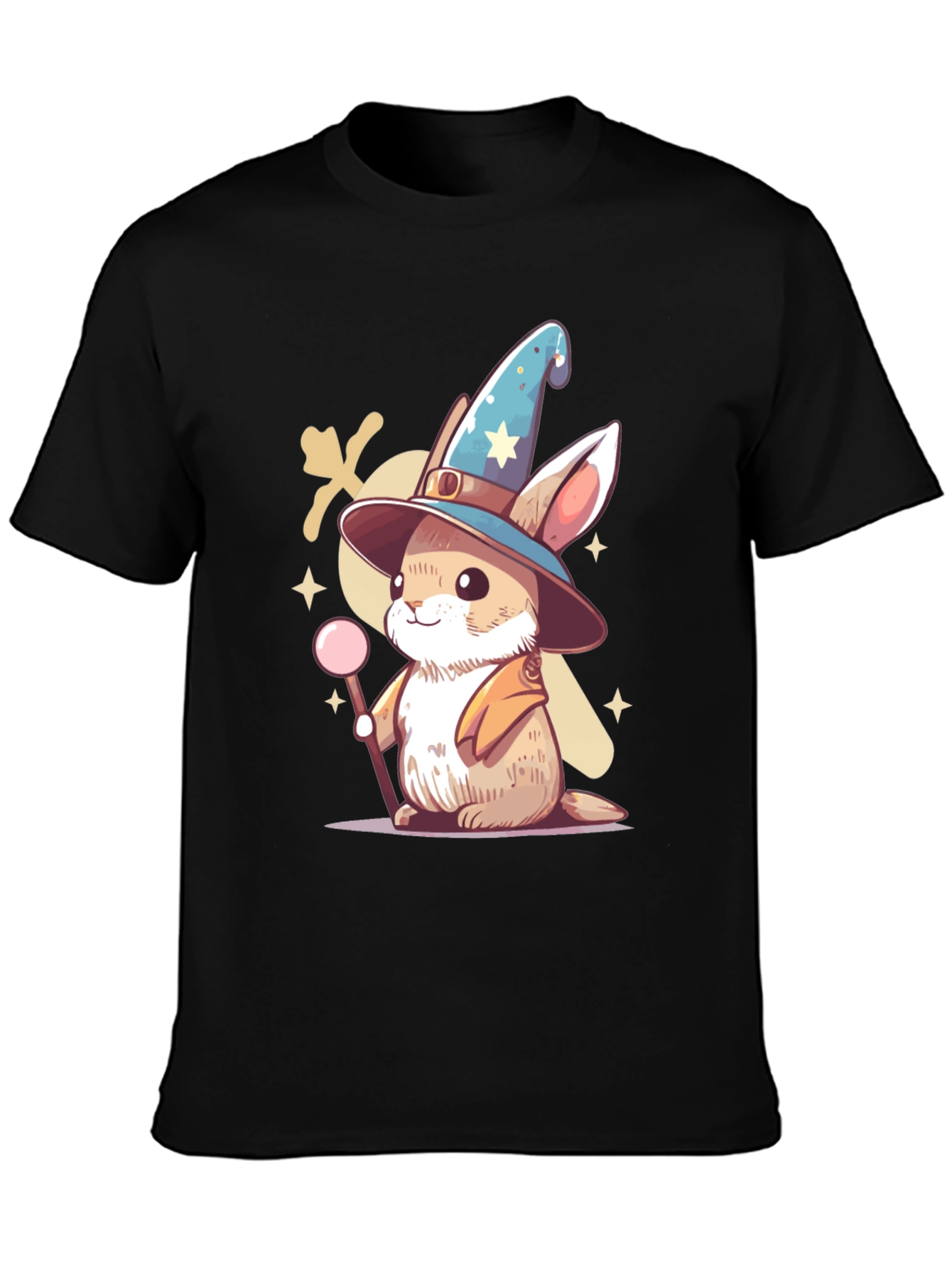 Wizard Bunny Black T-Shirt