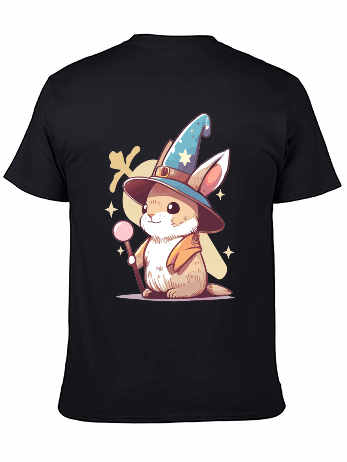 Wizard Bunny Black T-Shirt