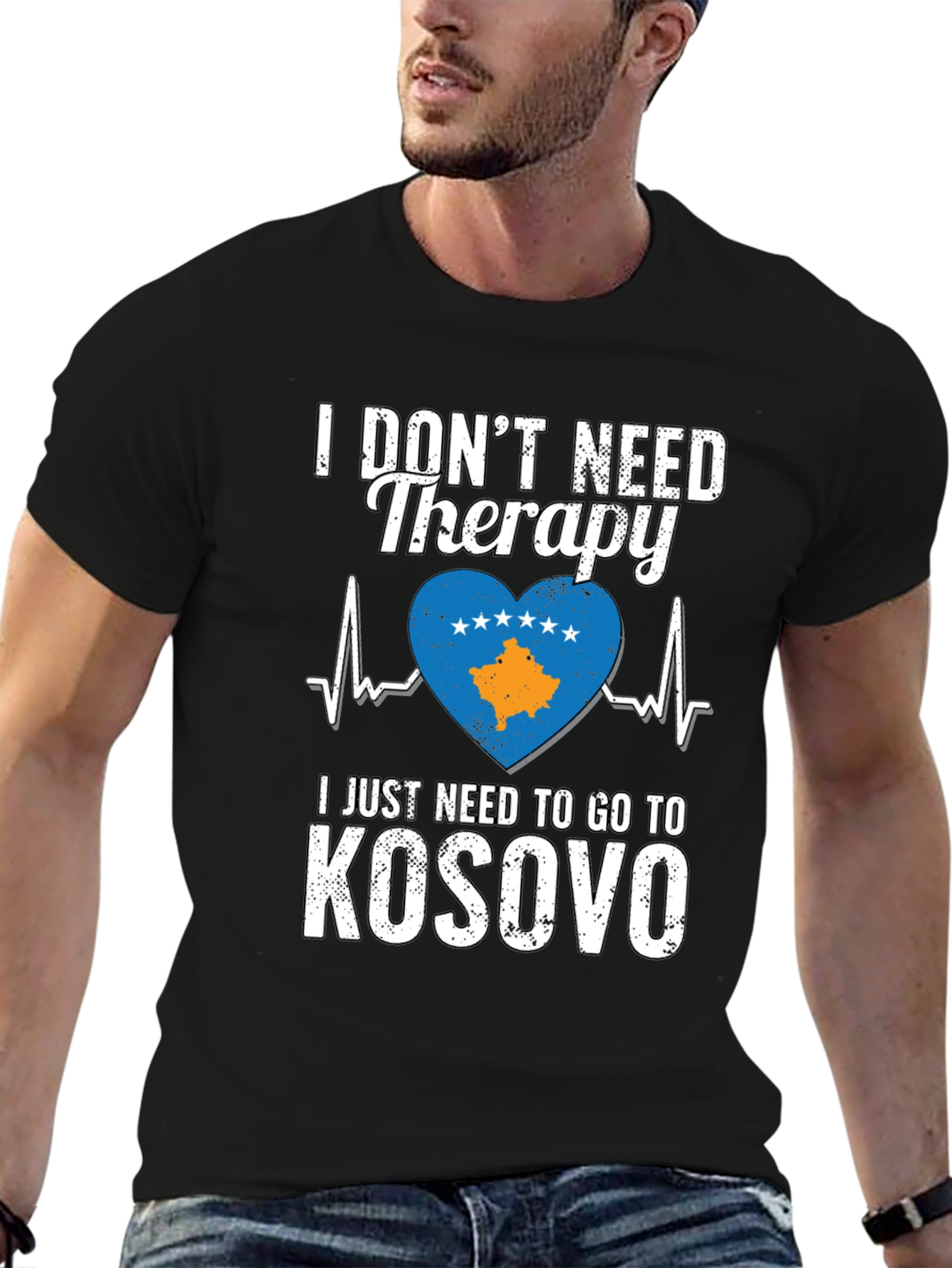 Kosovo Travel Therapy Graphic T-Shirt