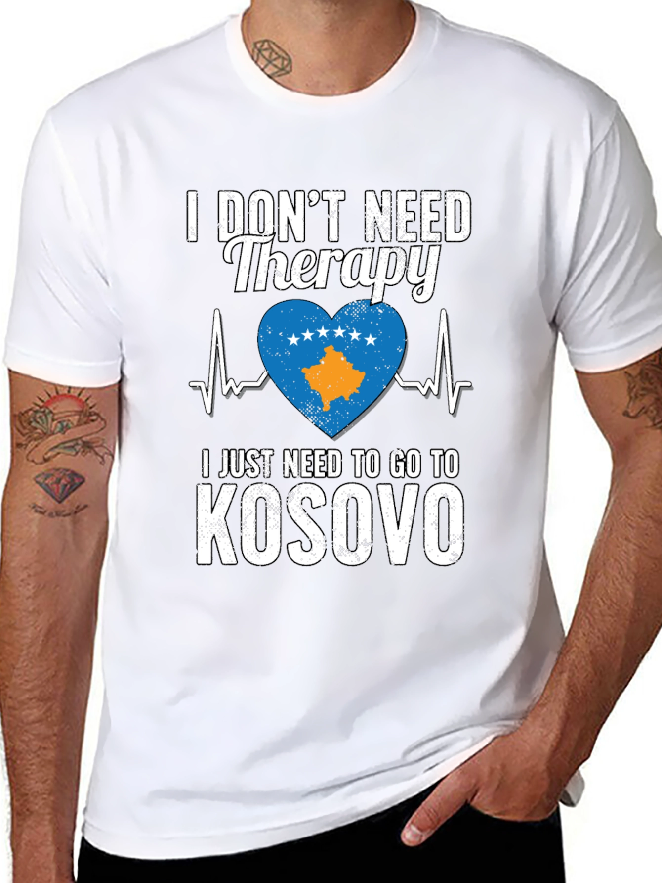 Kosovo Travel Therapy Graphic T-Shirt