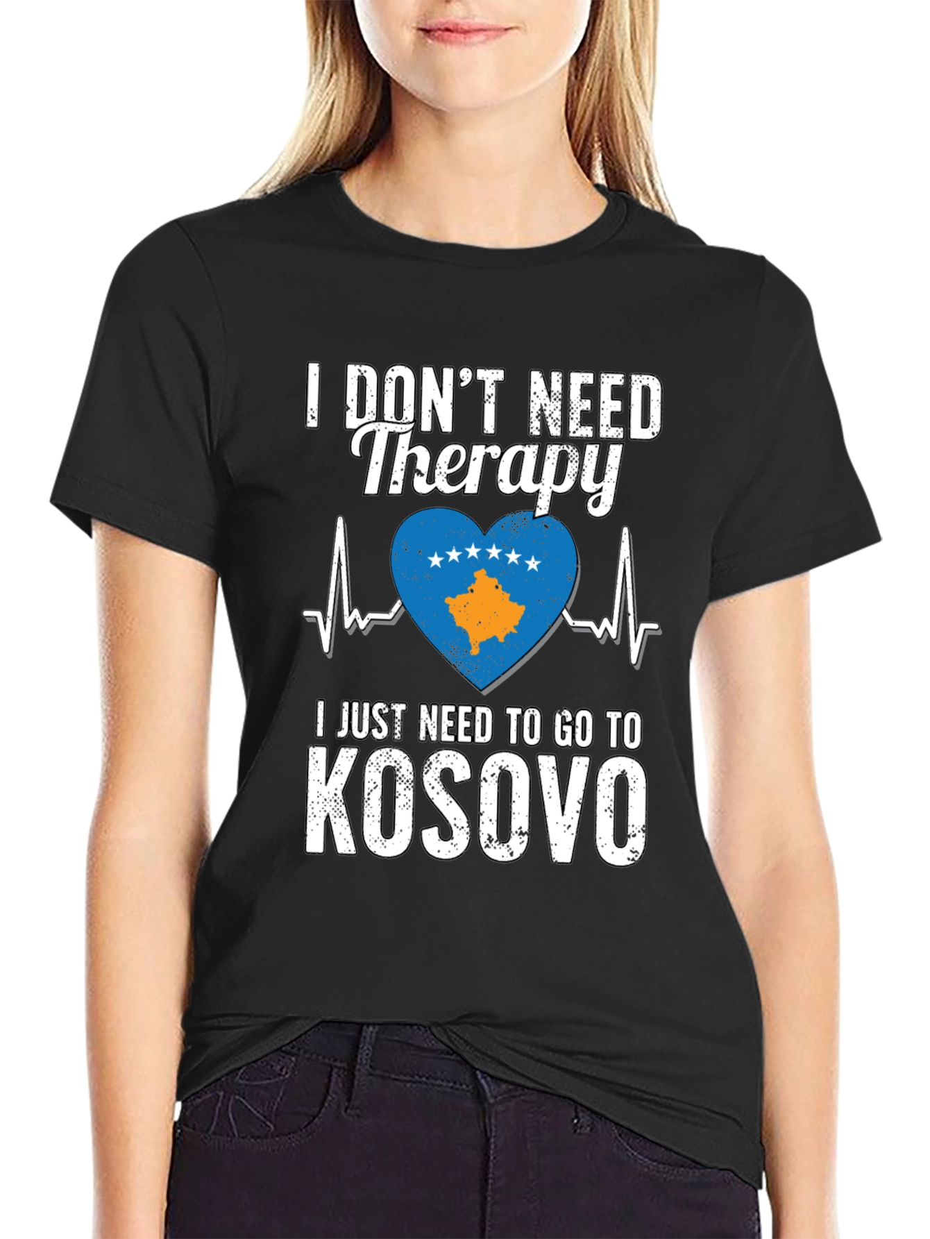 Kosovo Travel Therapy Graphic T-Shirt