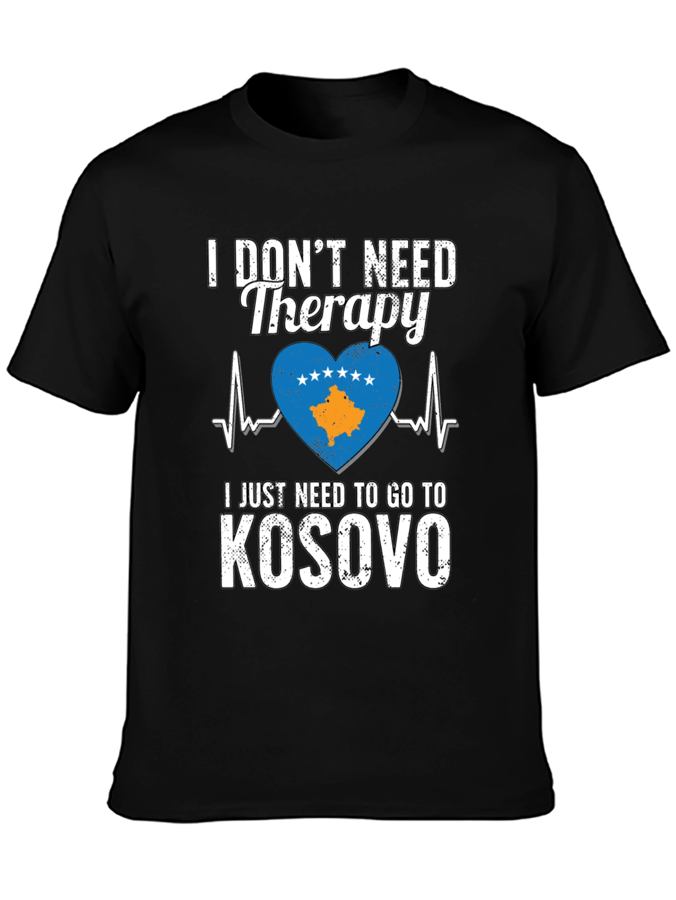 Kosovo Travel Therapy Graphic T-Shirt