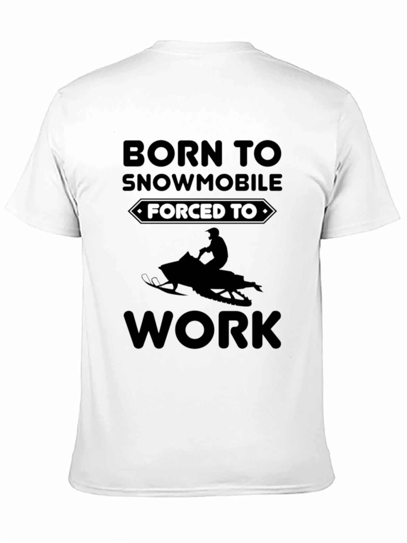 Born To Snowmobile T-Shirt - Black Graphic Tee