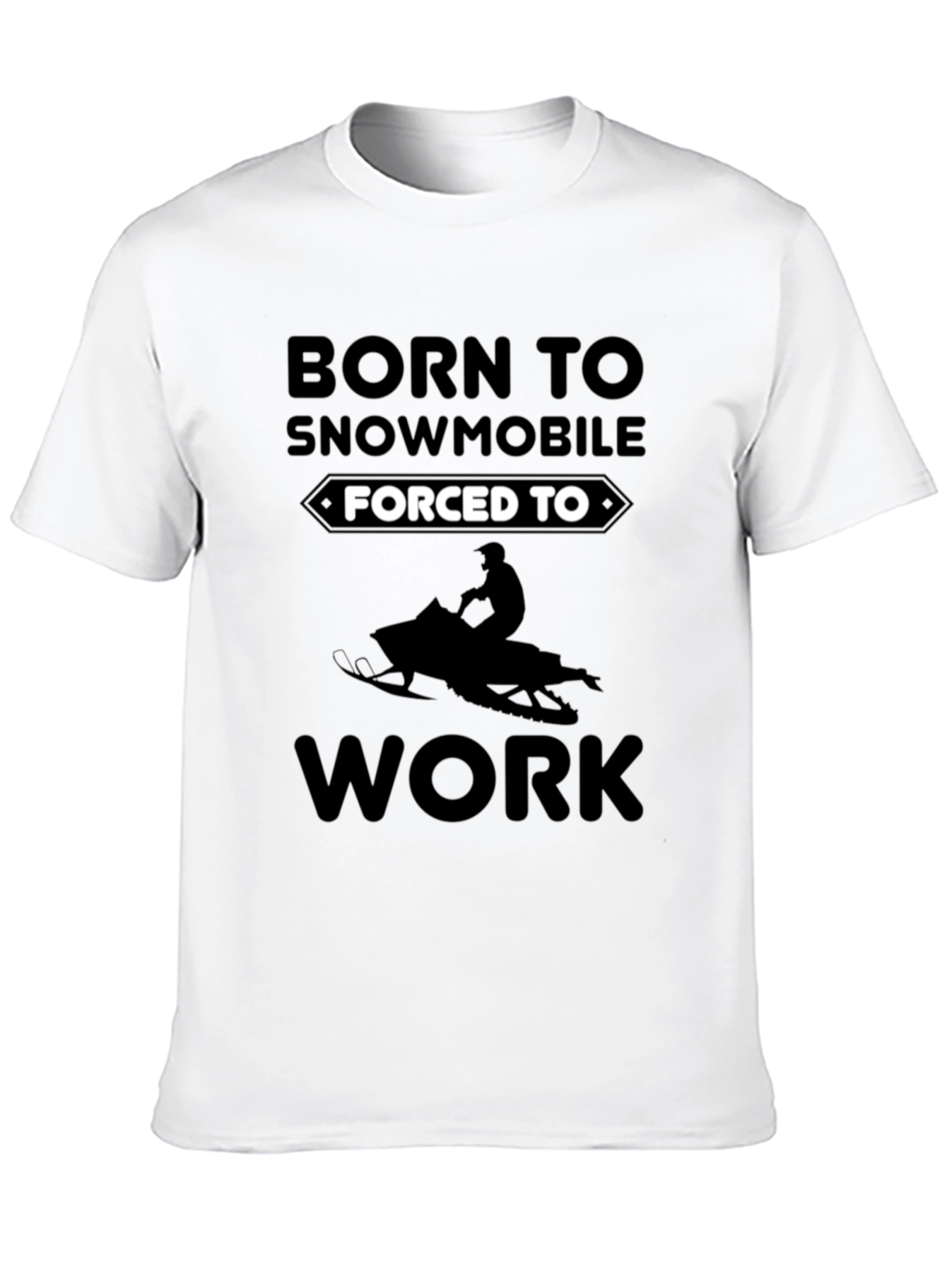 Born To Snowmobile T-Shirt - Black Graphic Tee