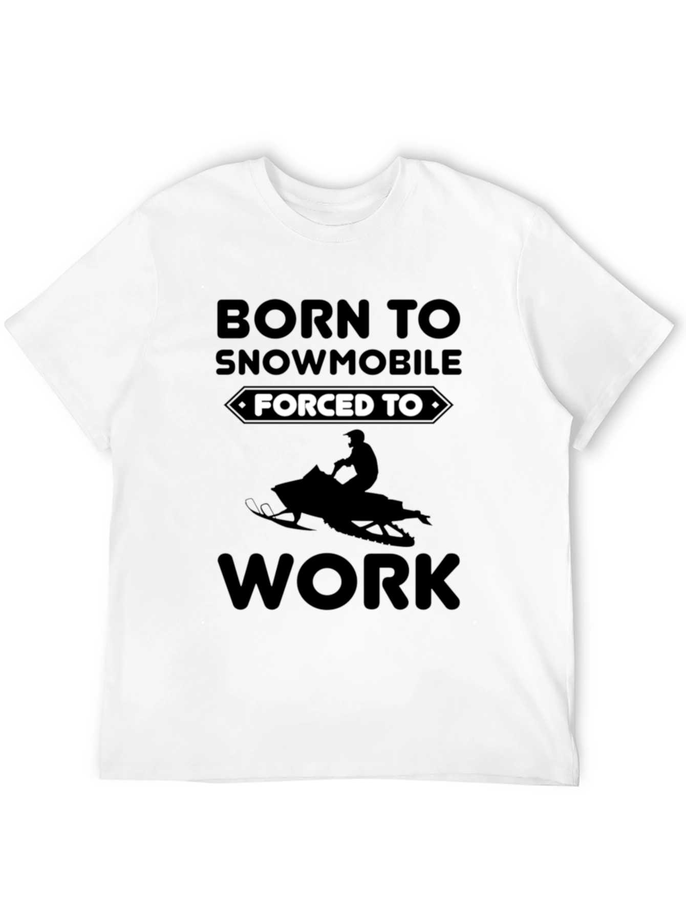 Born To Snowmobile T-Shirt - Black Graphic Tee