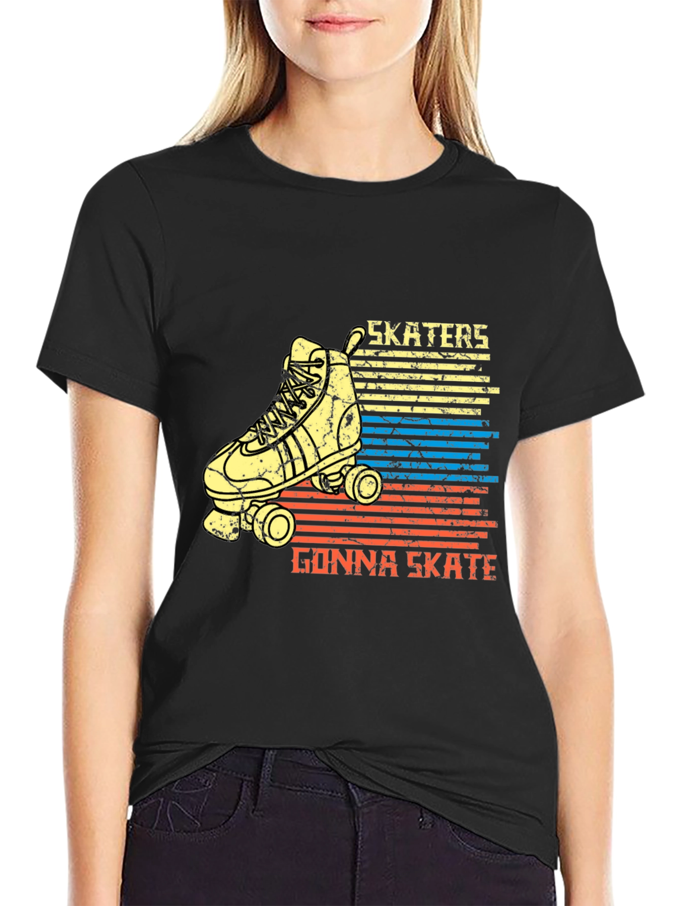 Skater T-Shirt - Retro Roller Skate Tee