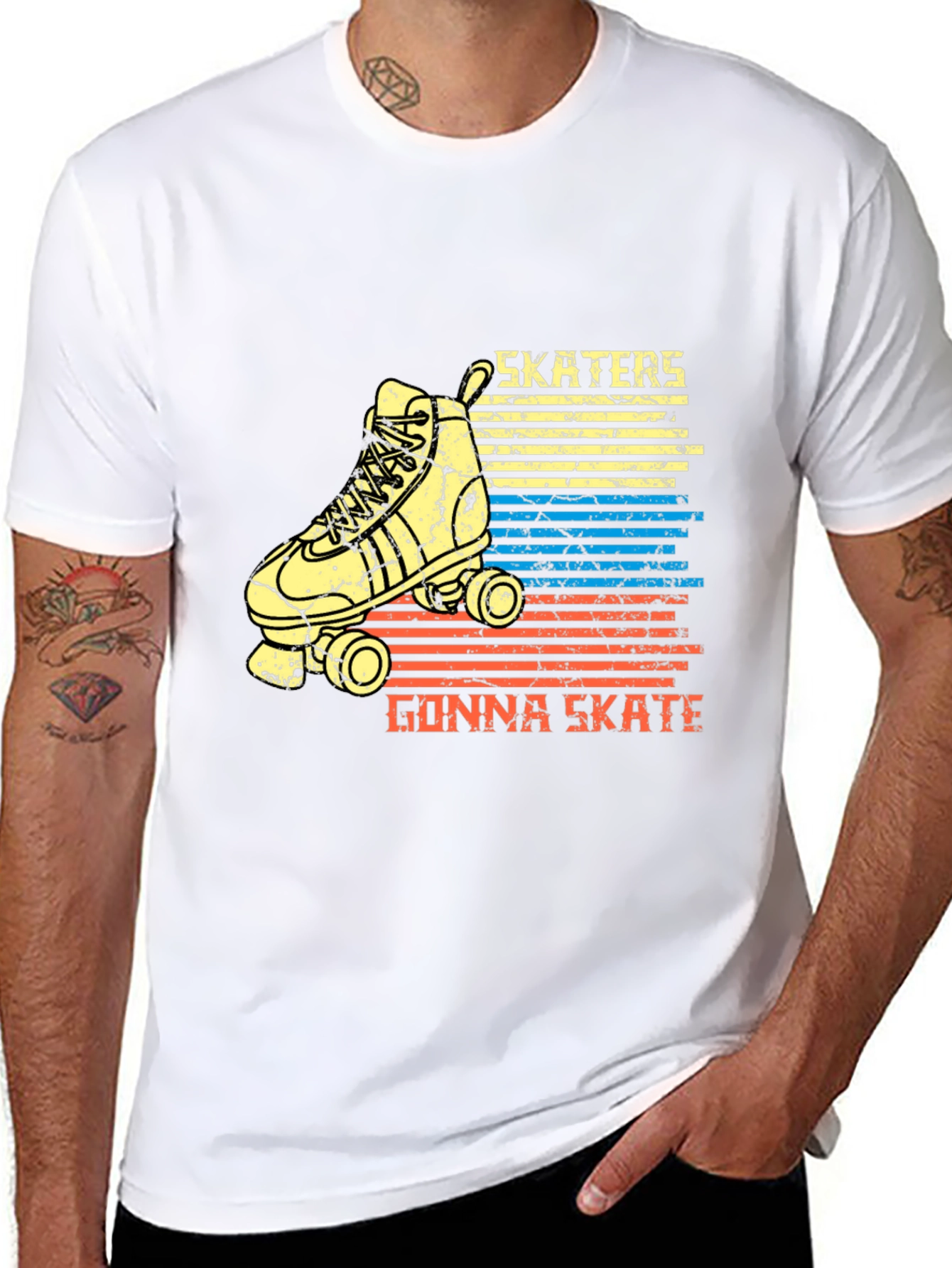 Skater T-Shirt - Retro Roller Skate Tee