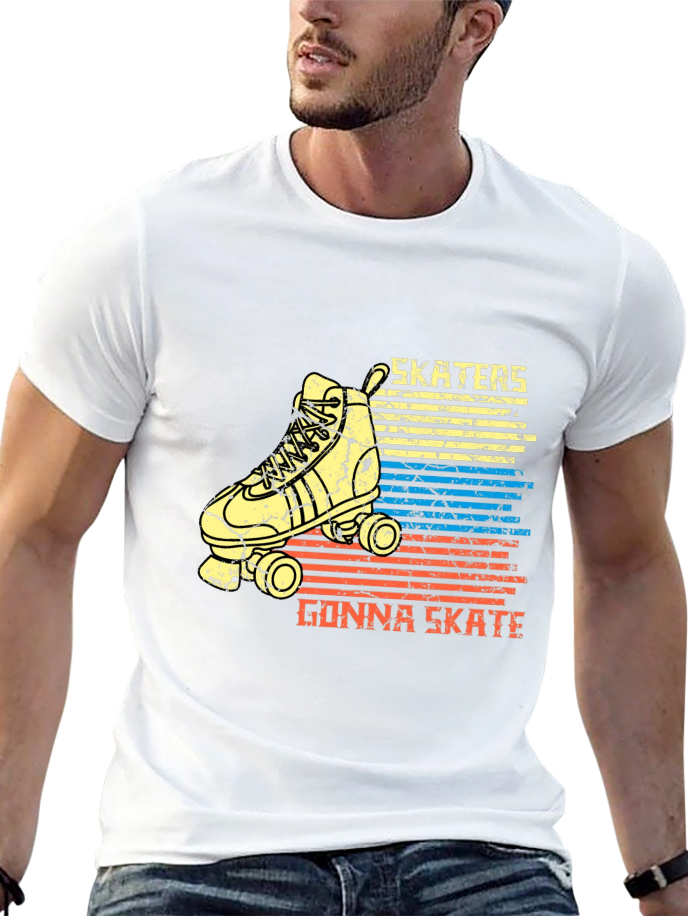 Skater T-Shirt - Retro Roller Skate Tee