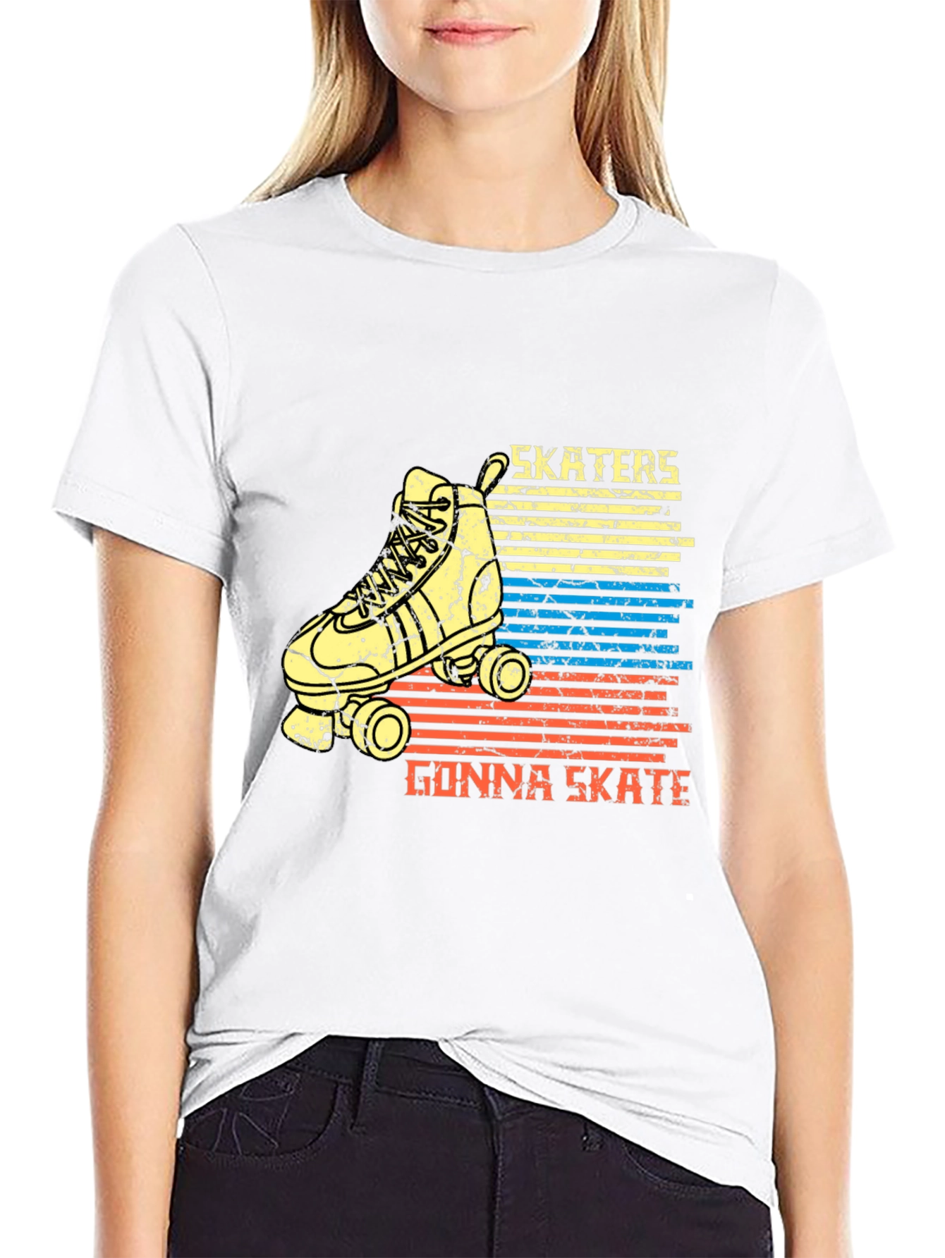 Skater T-Shirt - Retro Roller Skate Tee