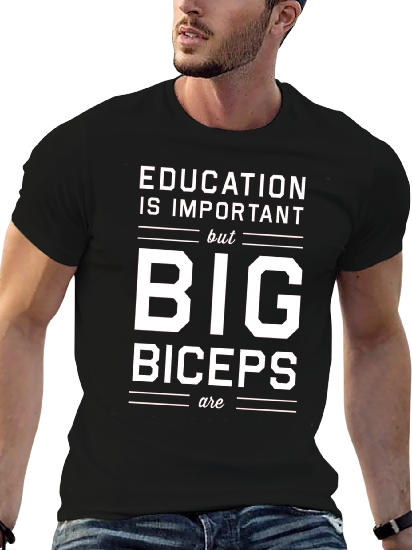 Education Big Biceps T-Shirt