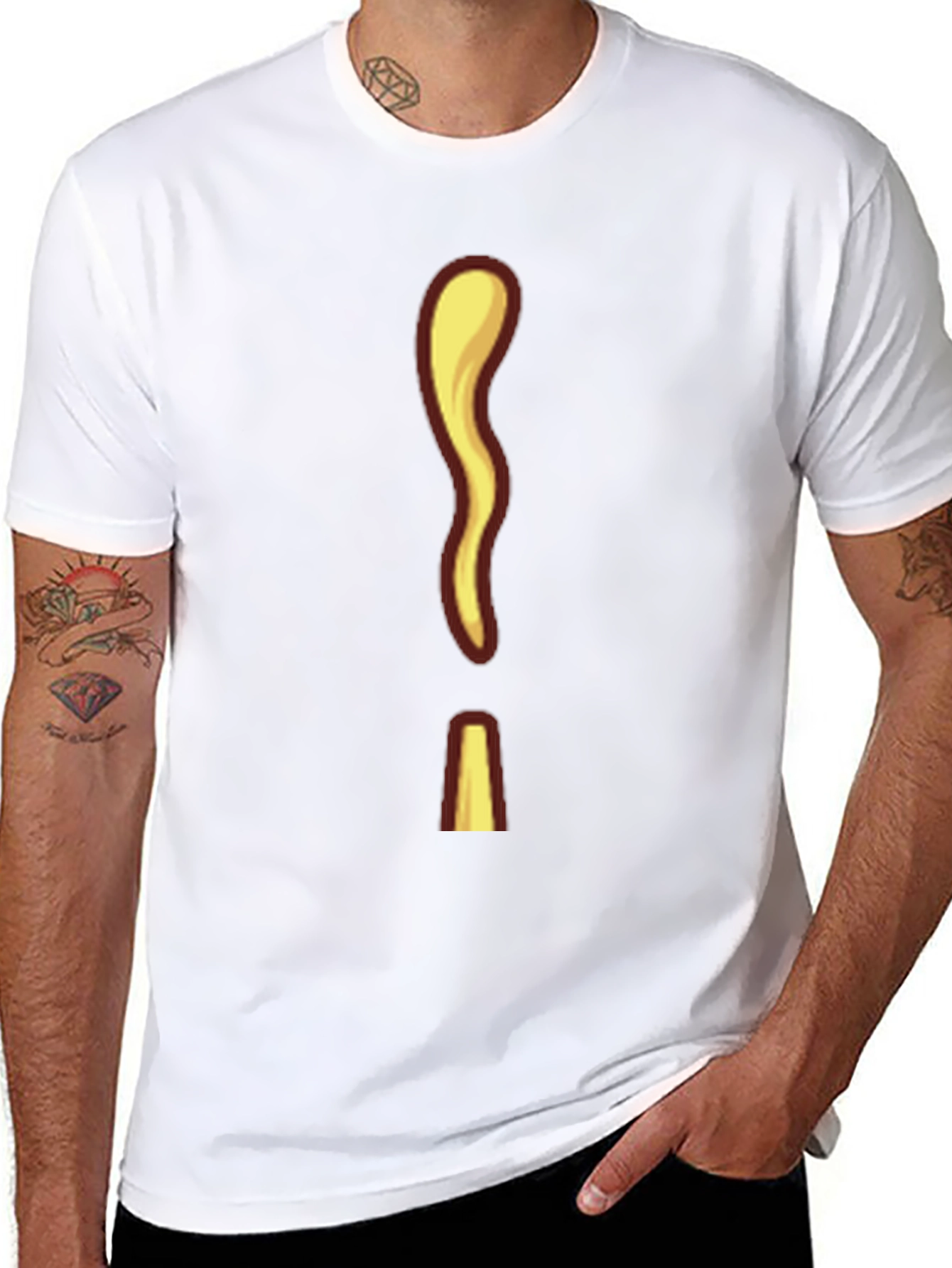Unique Cartoon Exclamation Mark Graphic Tee