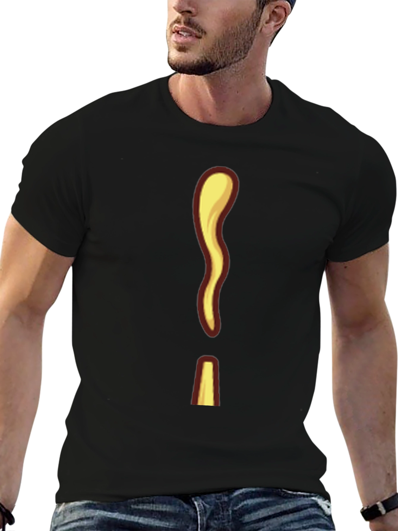 Unique Cartoon Exclamation Mark Graphic Tee