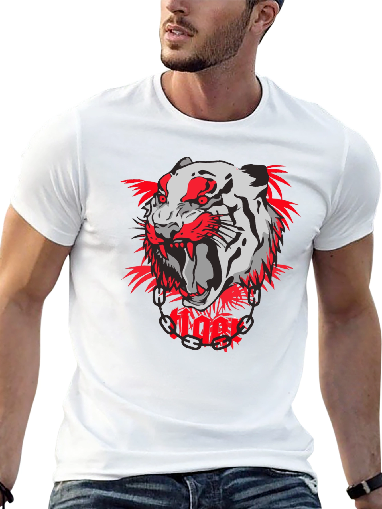 Tiger Graphic Print T-Shirt - Bold & Stylish