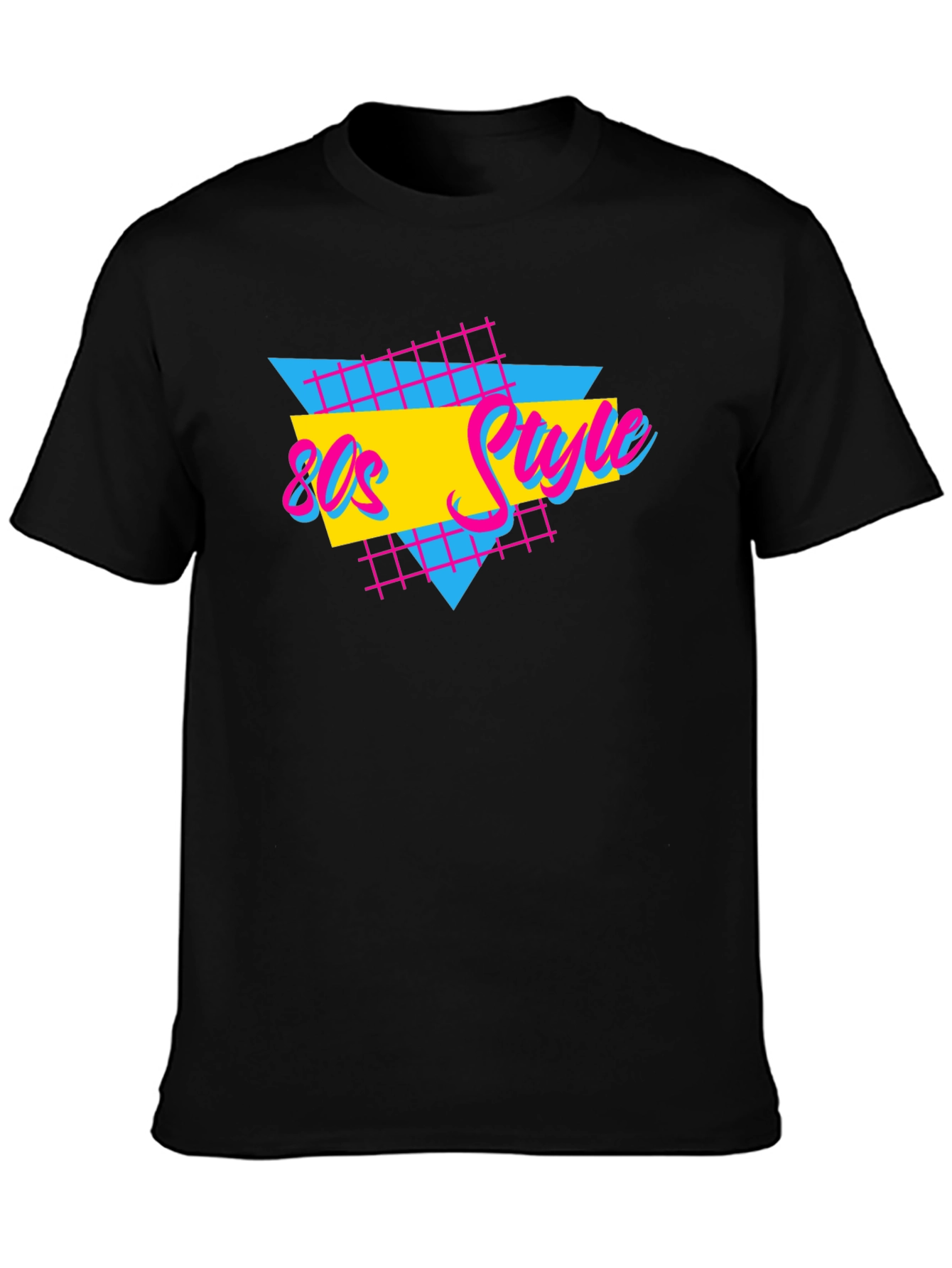 Retro 80s Style T-Shirt - Black