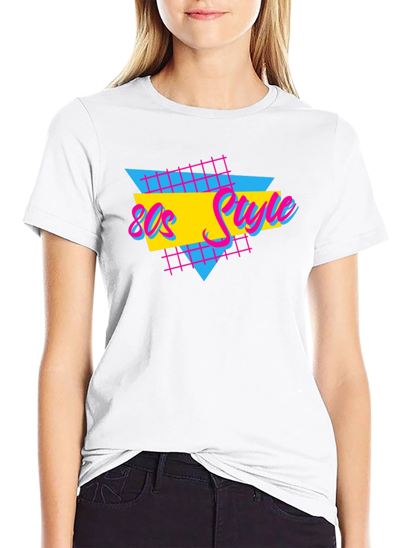 Retro 80s Style T-Shirt - Black