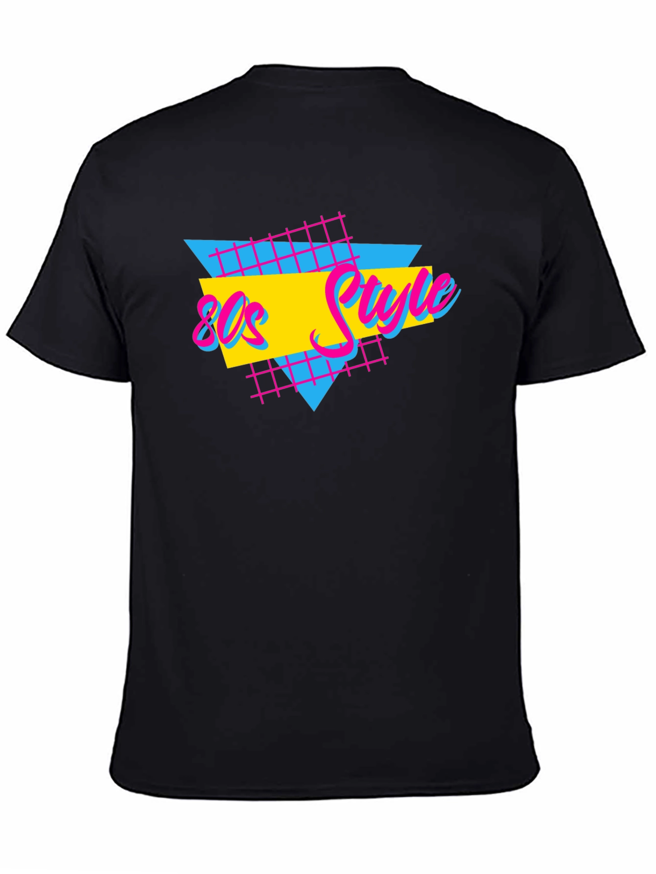 Retro 80s Style T-Shirt - Black